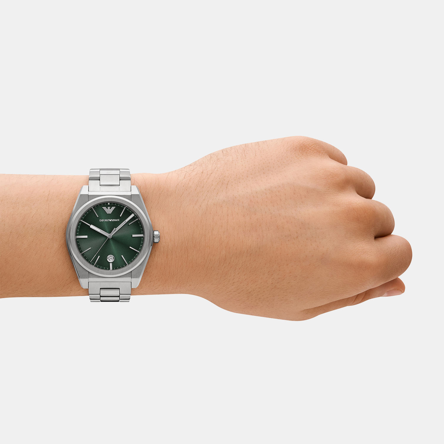 Emporio Armani Federico Men Quartz Green Dial Analog Stainless Steel Watch AR11621 - view 7