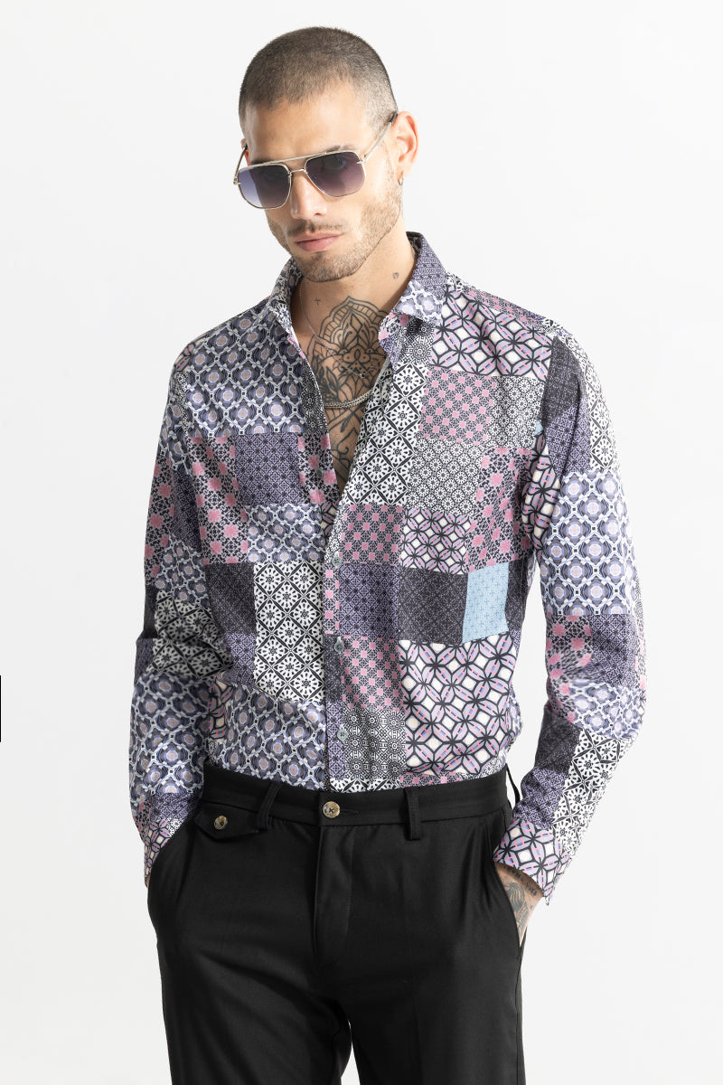 SNITCH Clique Motif Grey Shirt