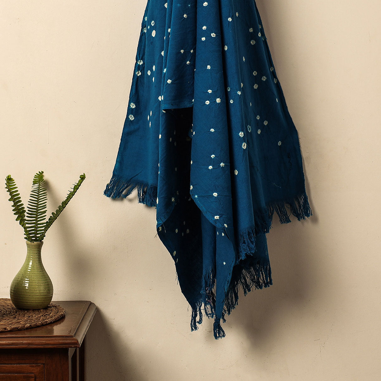 KACHCHH JI CHHAAP Blue - Bandhani Tie-Dye Handloom Cotton Towel - view 2