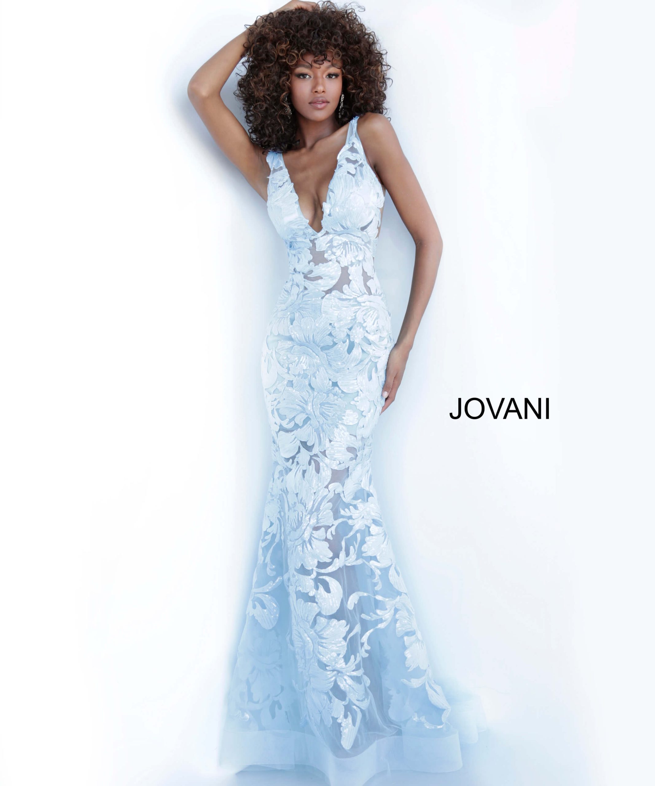 Embroidered Fitted Sleeveless Gown by Jovani 60283 - view 4