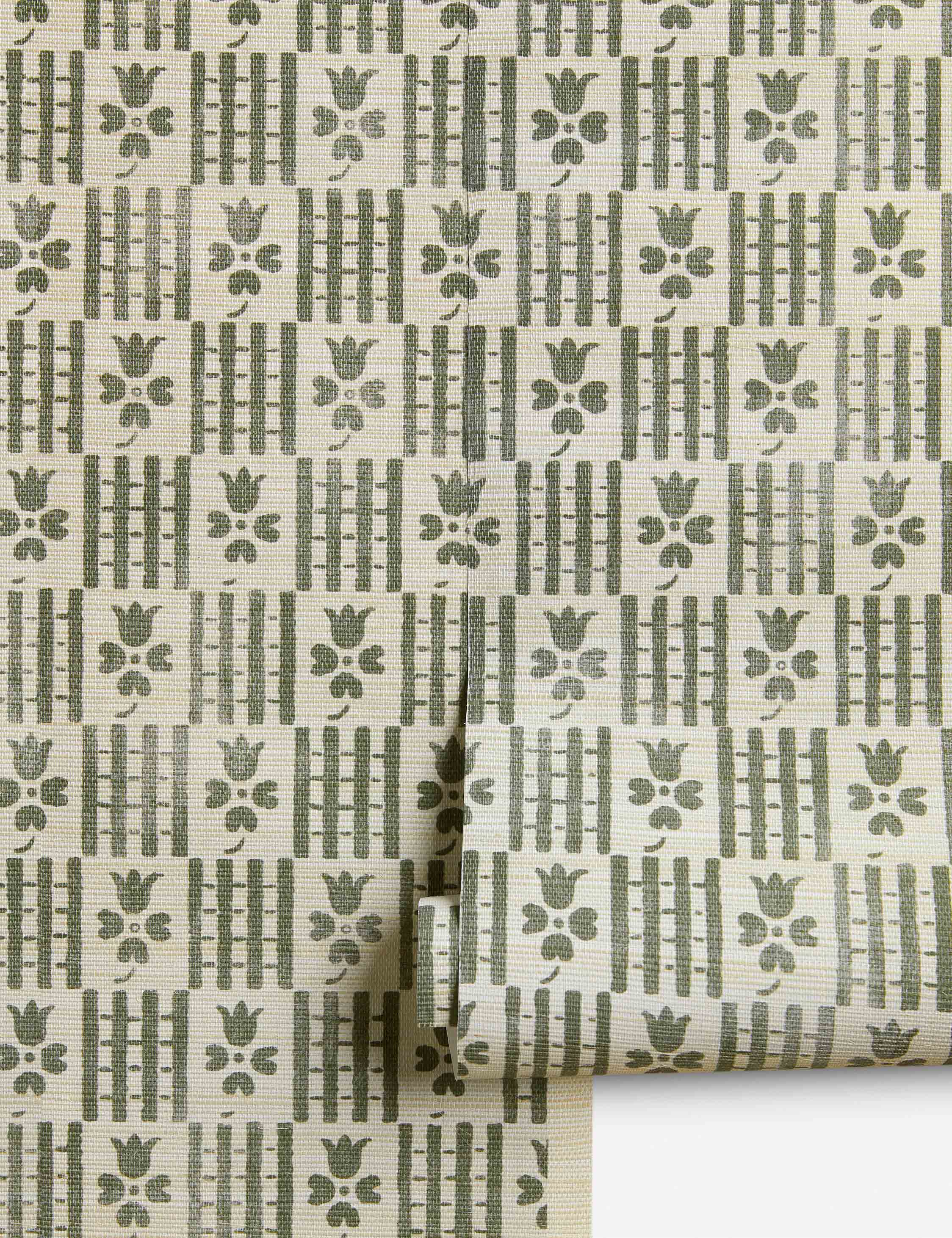 Lulu and Georgia Hedra Grasscloth Wallpaper