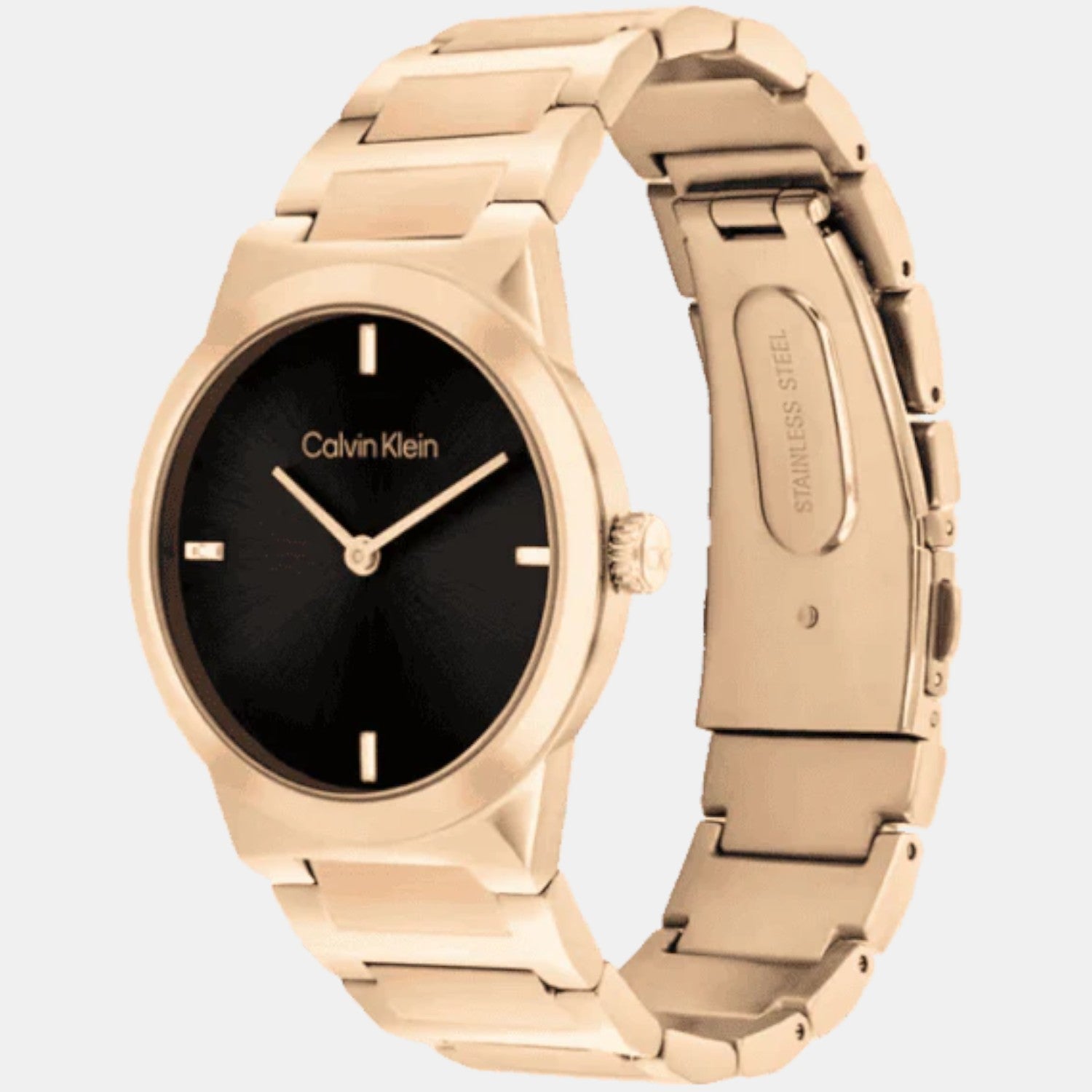 Calvin Klein Ck Linear Elegance Women Quartz Black Dial Analog Stainless Steel Watch 25100086 - view 2
