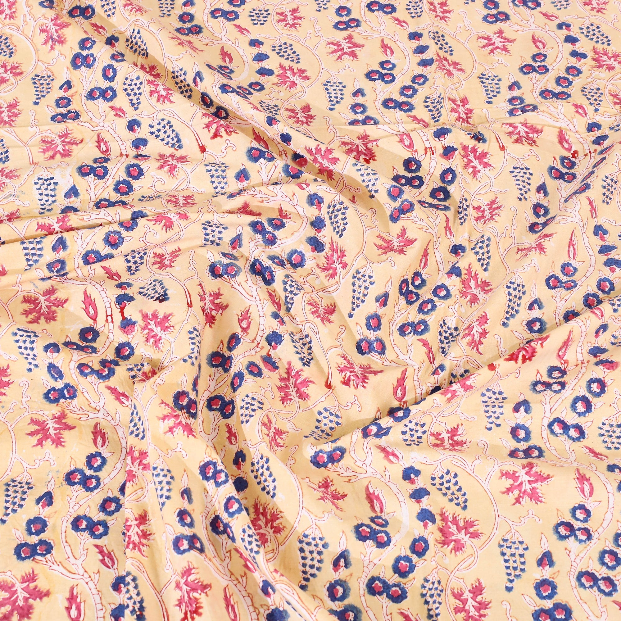 HAVELI CHRONICLES Beige - Block Print Cotton Double Sanganeri Bed Sheet 40 - view 6