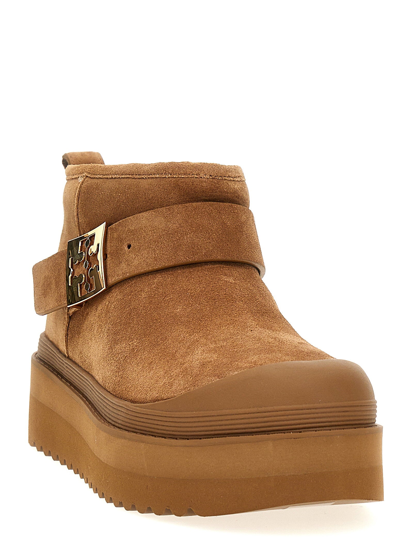 Tory Burch Mellow Shearling Platform Ankle Boots - view 2