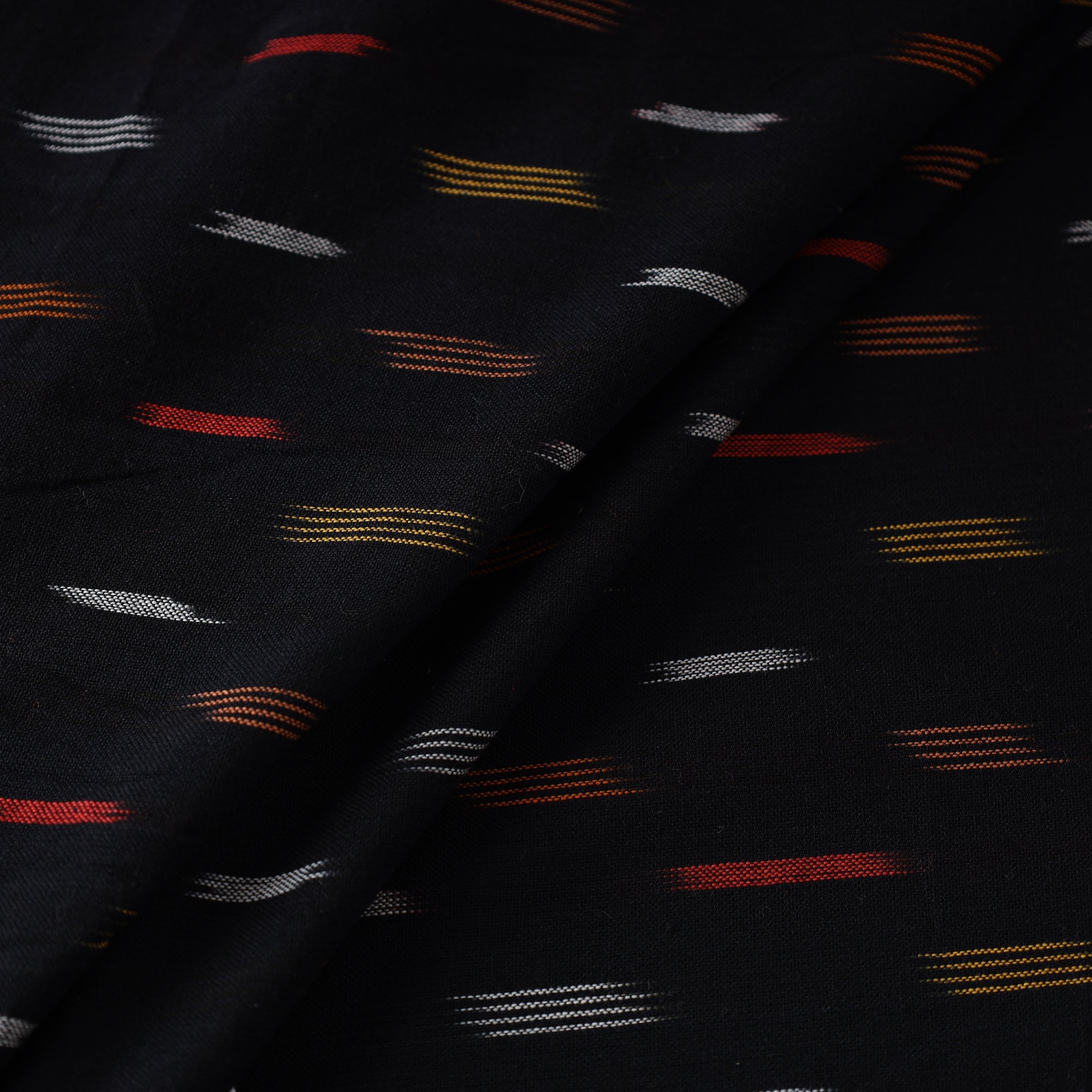 SOUTH KARGHA Black - Pochampally Ikat Weave Cotton Fabric 14 - view 2