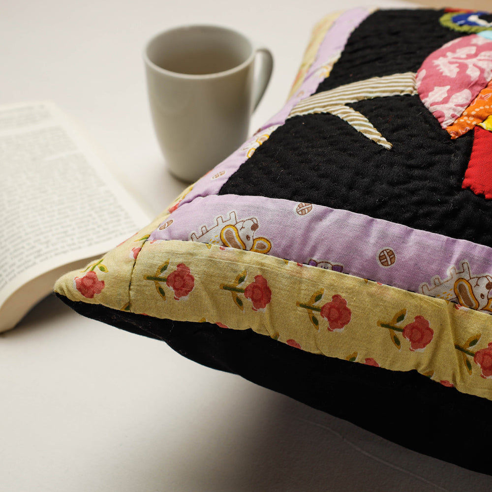 PURKAL STREE SHAKTI SAMITI Black - Applique Quilted Cushion Cover (15 x 15 in) - view 2