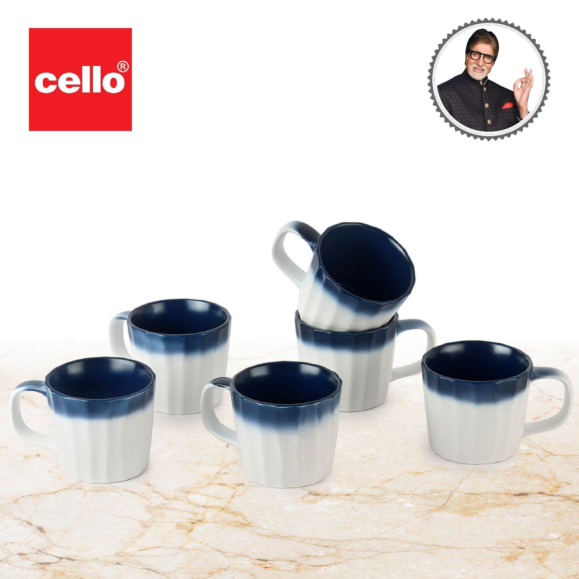 Cello Retro 6 Pieces Ceramic Mug - view 12