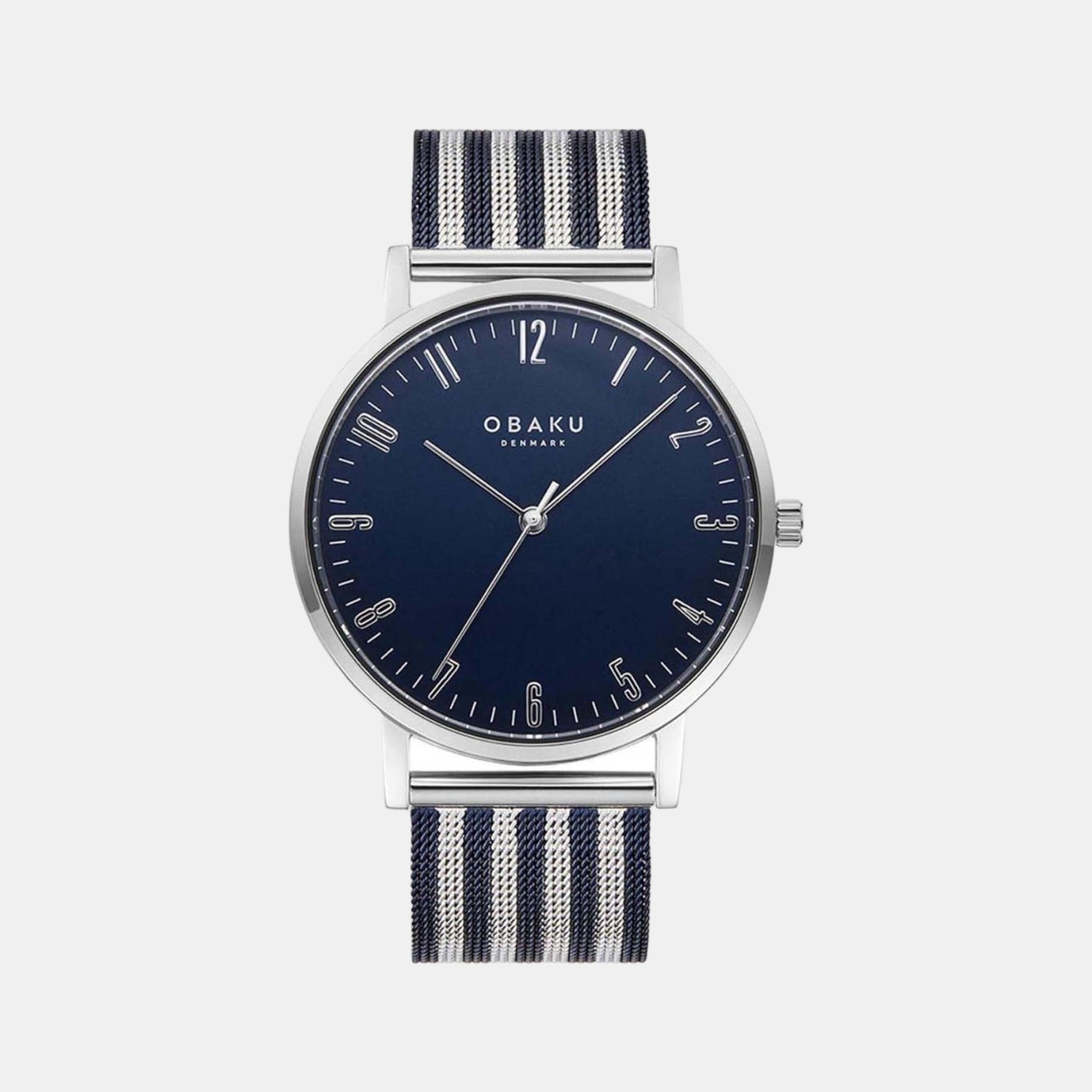 Obaku Brink Men Quartz Blue Dial Analog Stainless Steel Watch V248GXCLMK