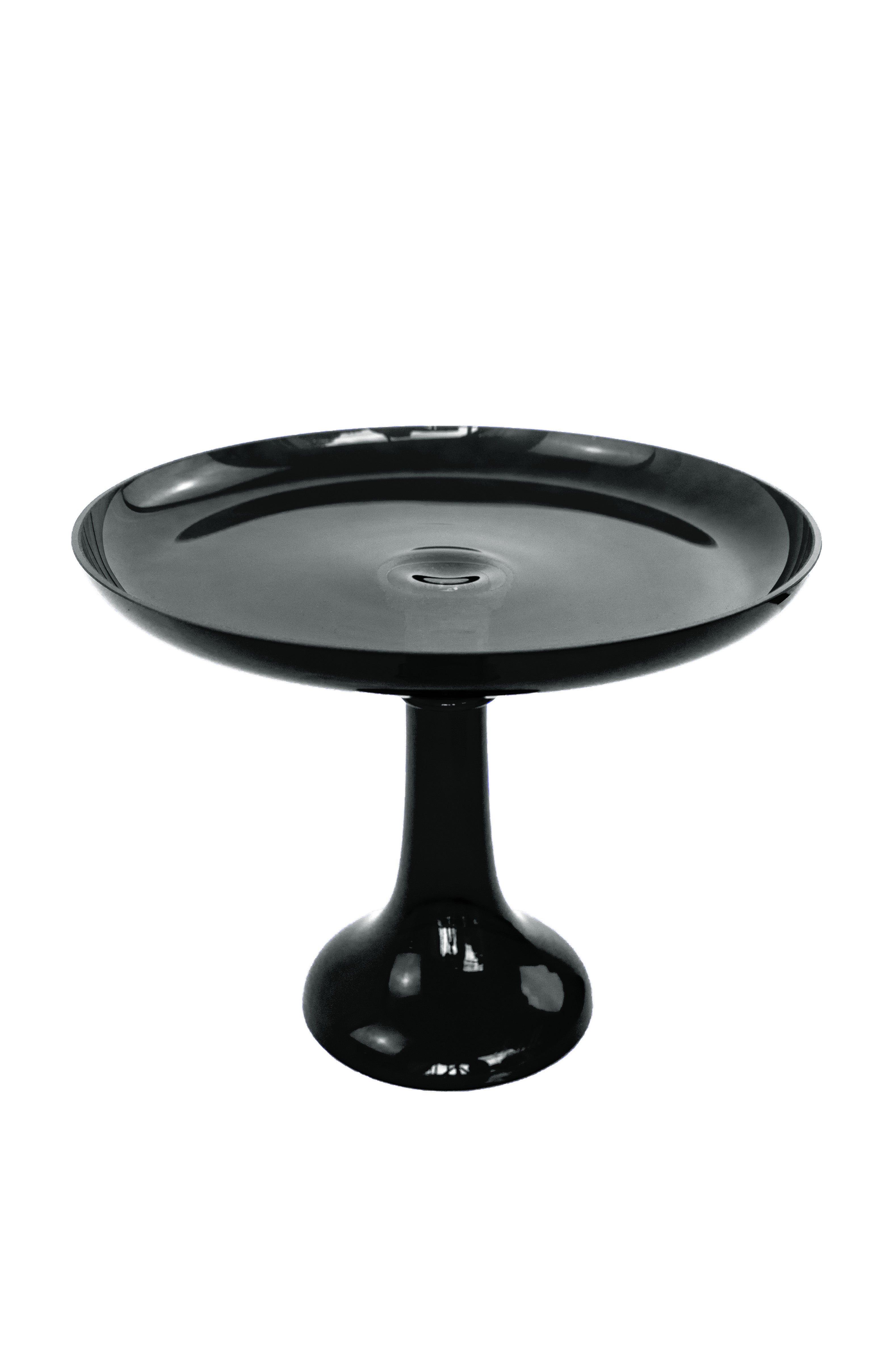 Estelle Colored Glass Estelle Cake Stand {Black} - view 4