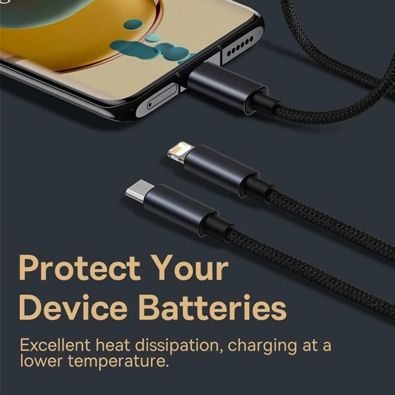 Peeperly Sonic Stream 3 in 1 Type C Lightning And Micro USB Data Cable - view 5