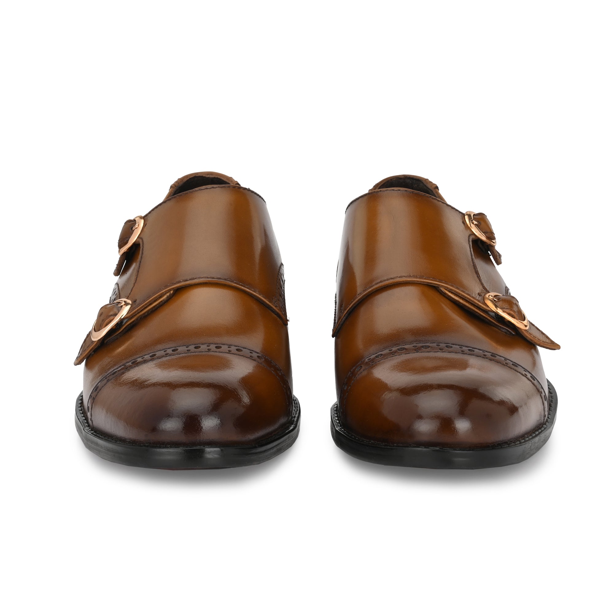egoss-shoes Formal Leather Buckled Monk Shoes For Men - view 8
