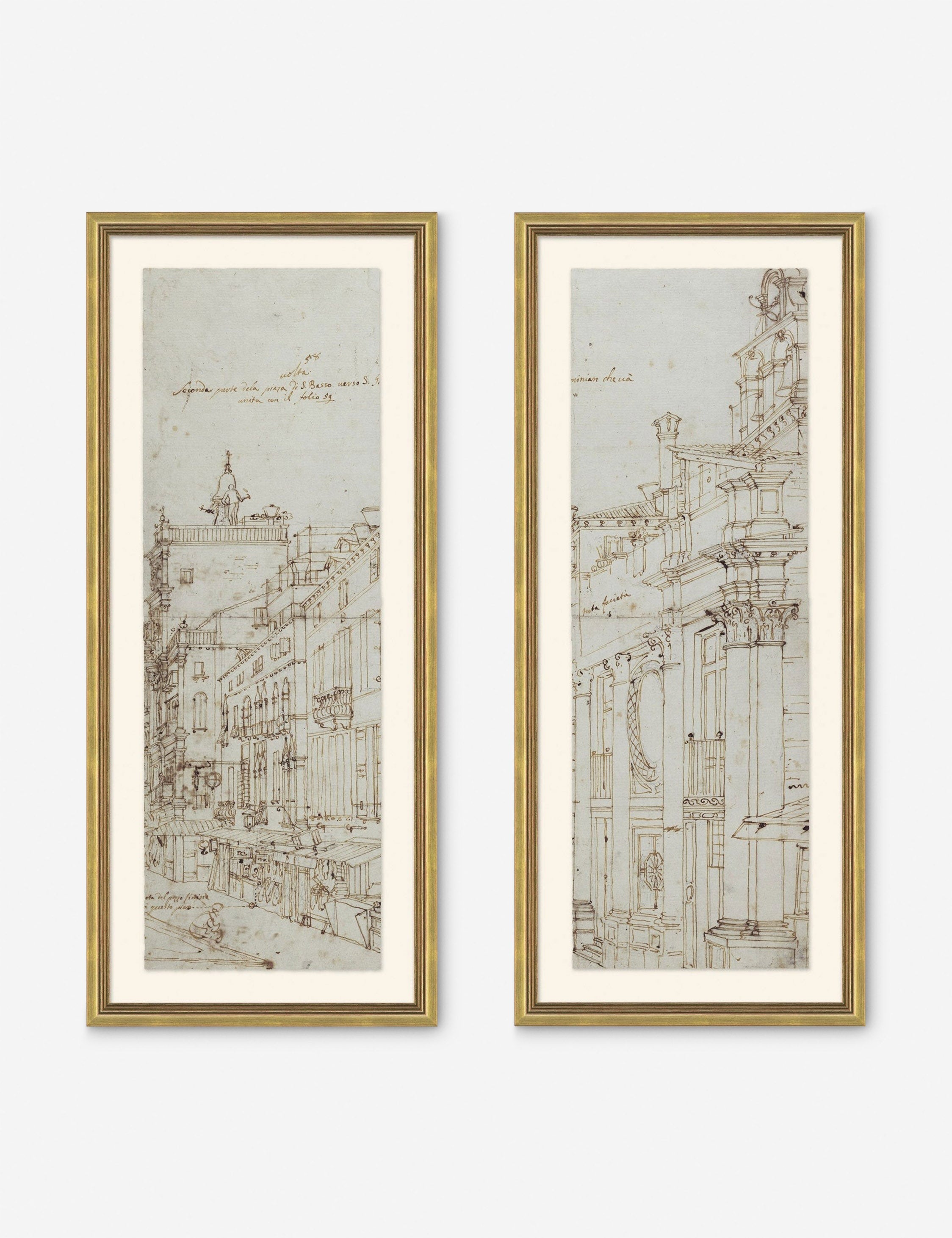 Lulu and Georgia Canaletto Drawing Prints (Set of 2)