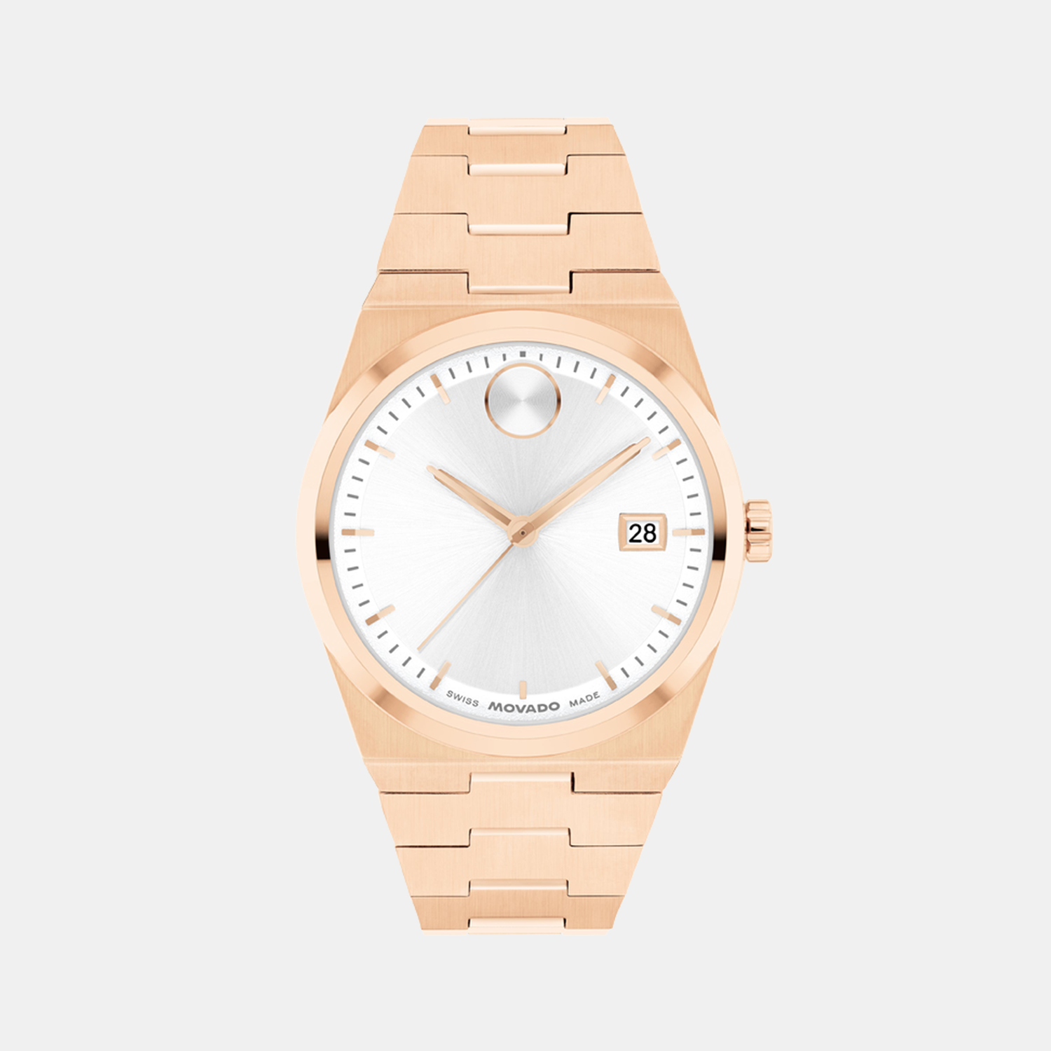 Movado Bold Women Quartz White Dial Analog Stainless Steel Watch 3601188