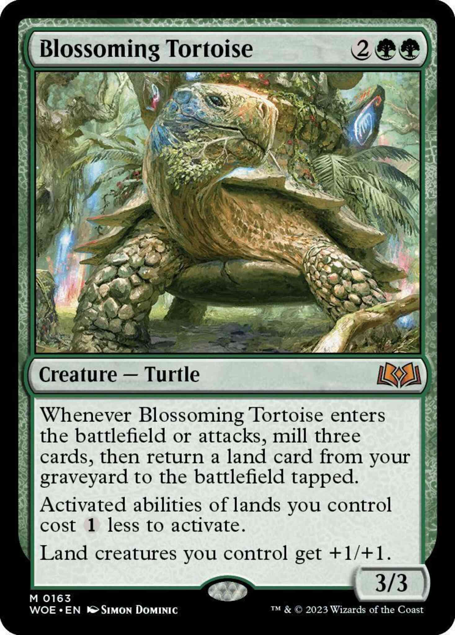 Blossoming tortoise 163 – Magic Blossoming Tortoise [163] [Wilds of Eldraine] [Non-Foil]