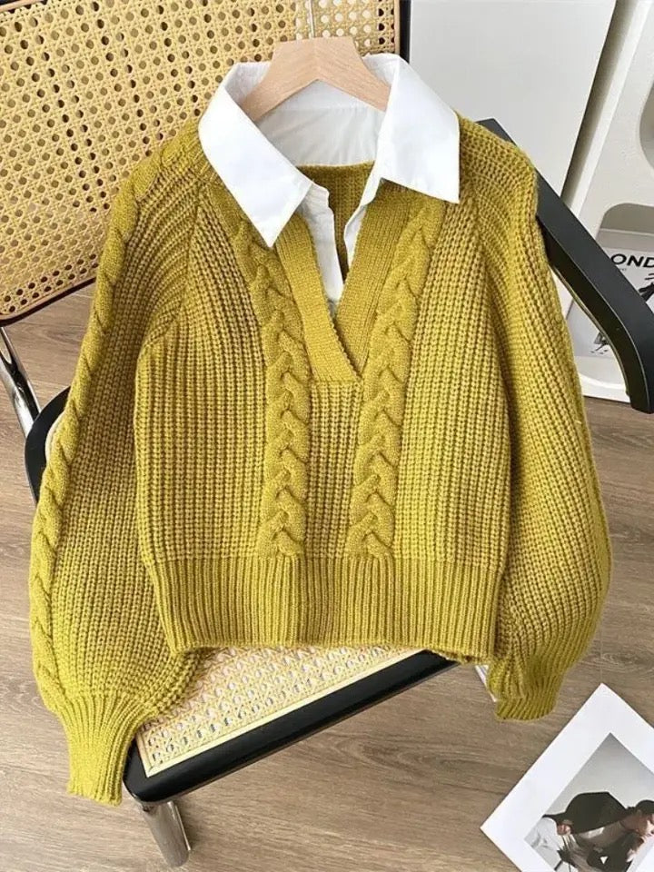 Alamode By Akanksha Siya Statement Tops with Attached Sweater