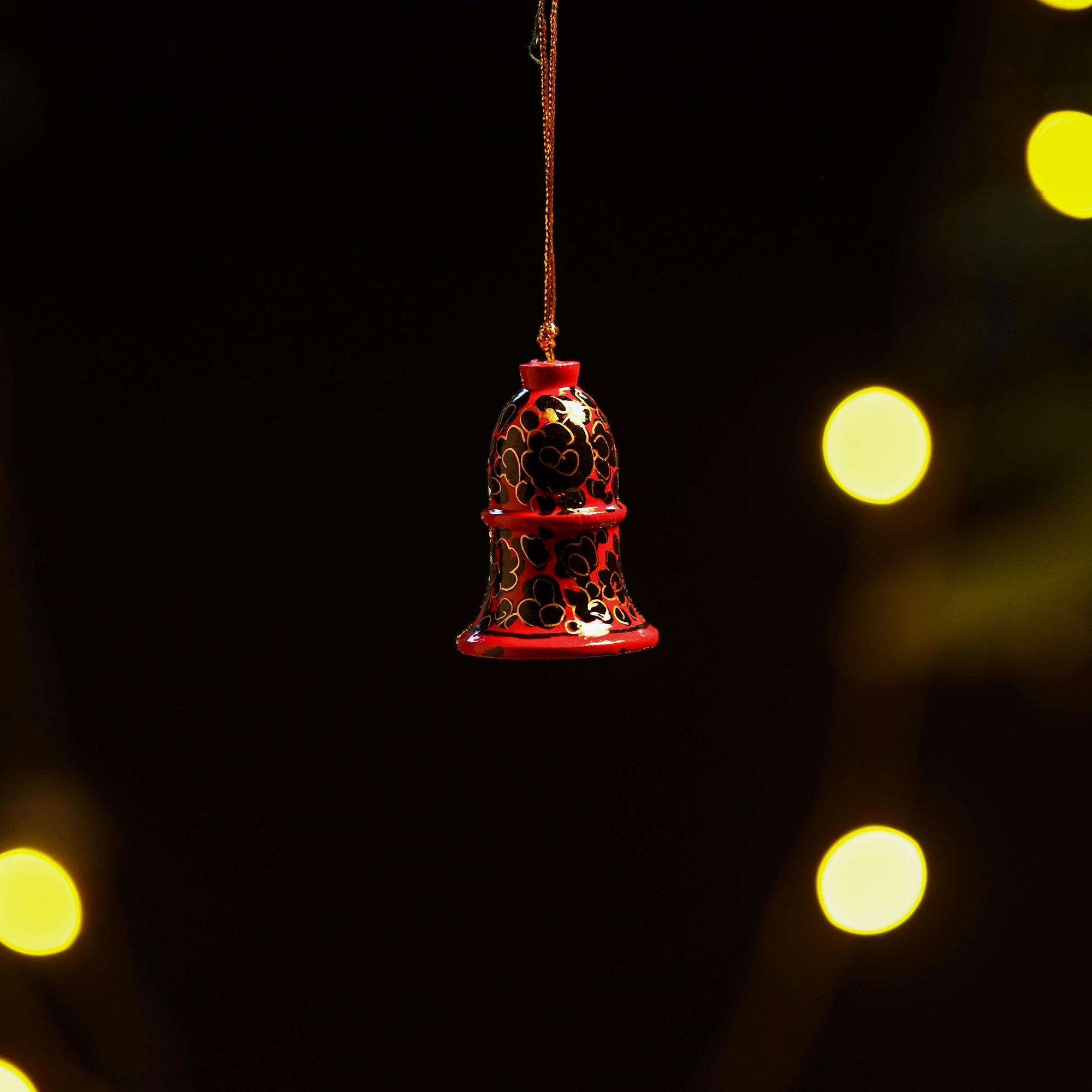 ZAHID HUSSAIN BHAT Bell - Kashmir Handpainted Christmas Decor Ornament 12