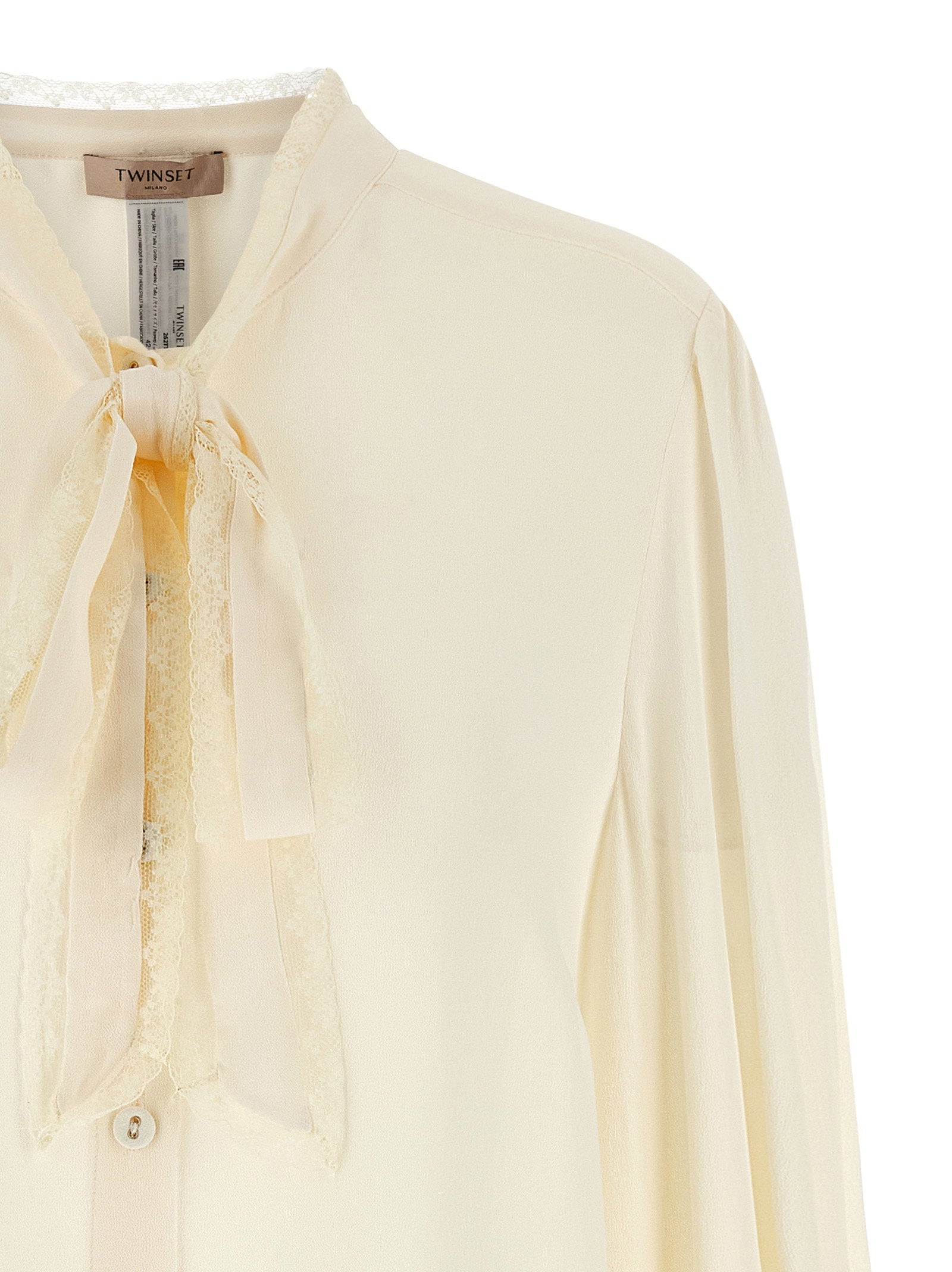Twin Set Lace Insert Shirt – 100% viscose - view 3