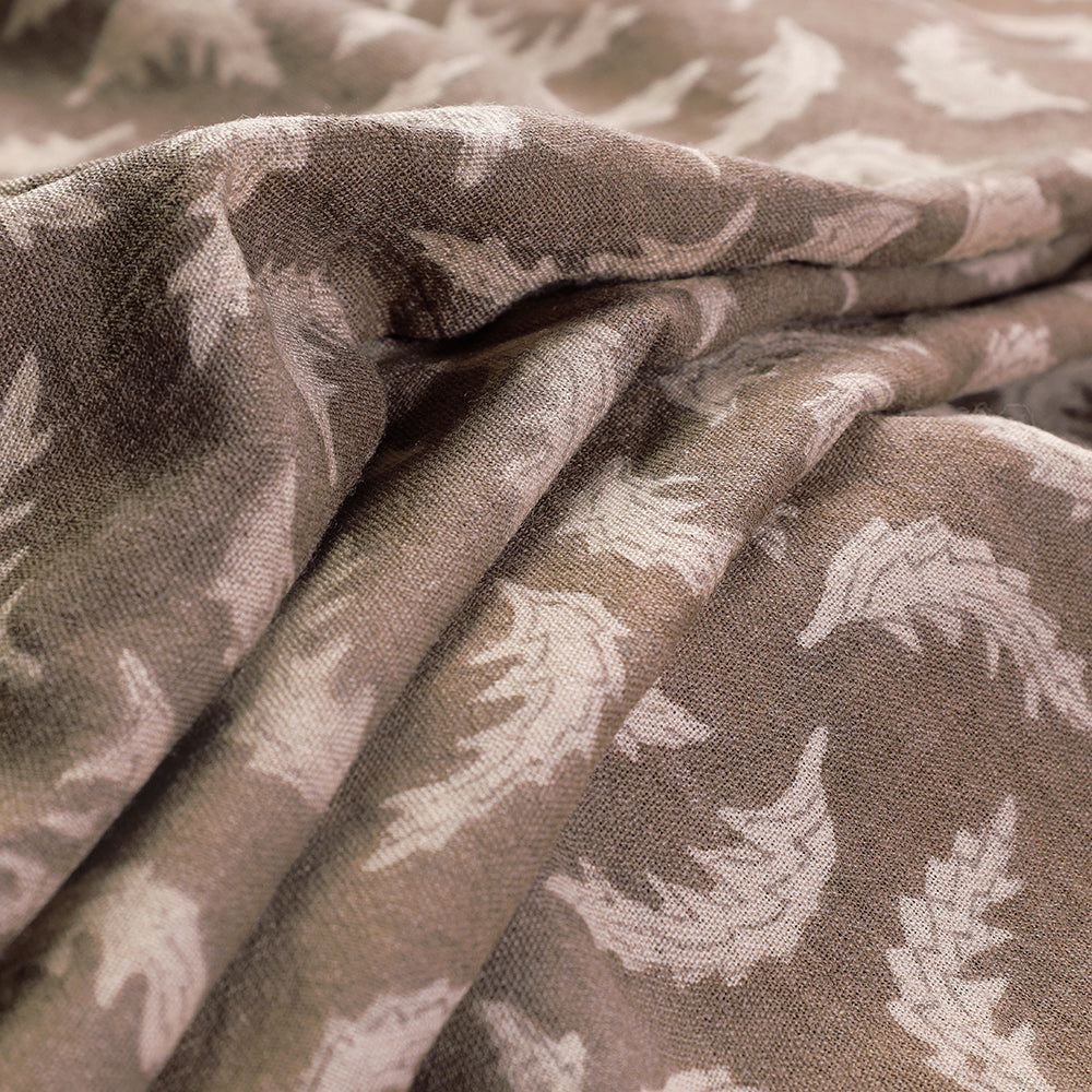 SOUTH KARGHA Brown - Kutchi Woolen Akola Hand Block Printed Fabric