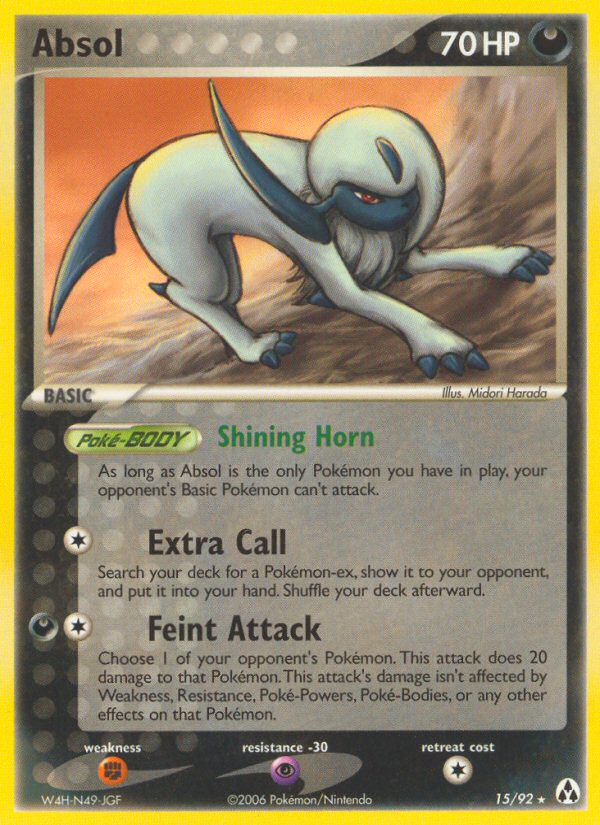 Rare ex12-15 reverse – Pokémon Absol - 15/92 - Rare [ex12-15] [Reverse Holo] - Absol - 15/92 - Rare