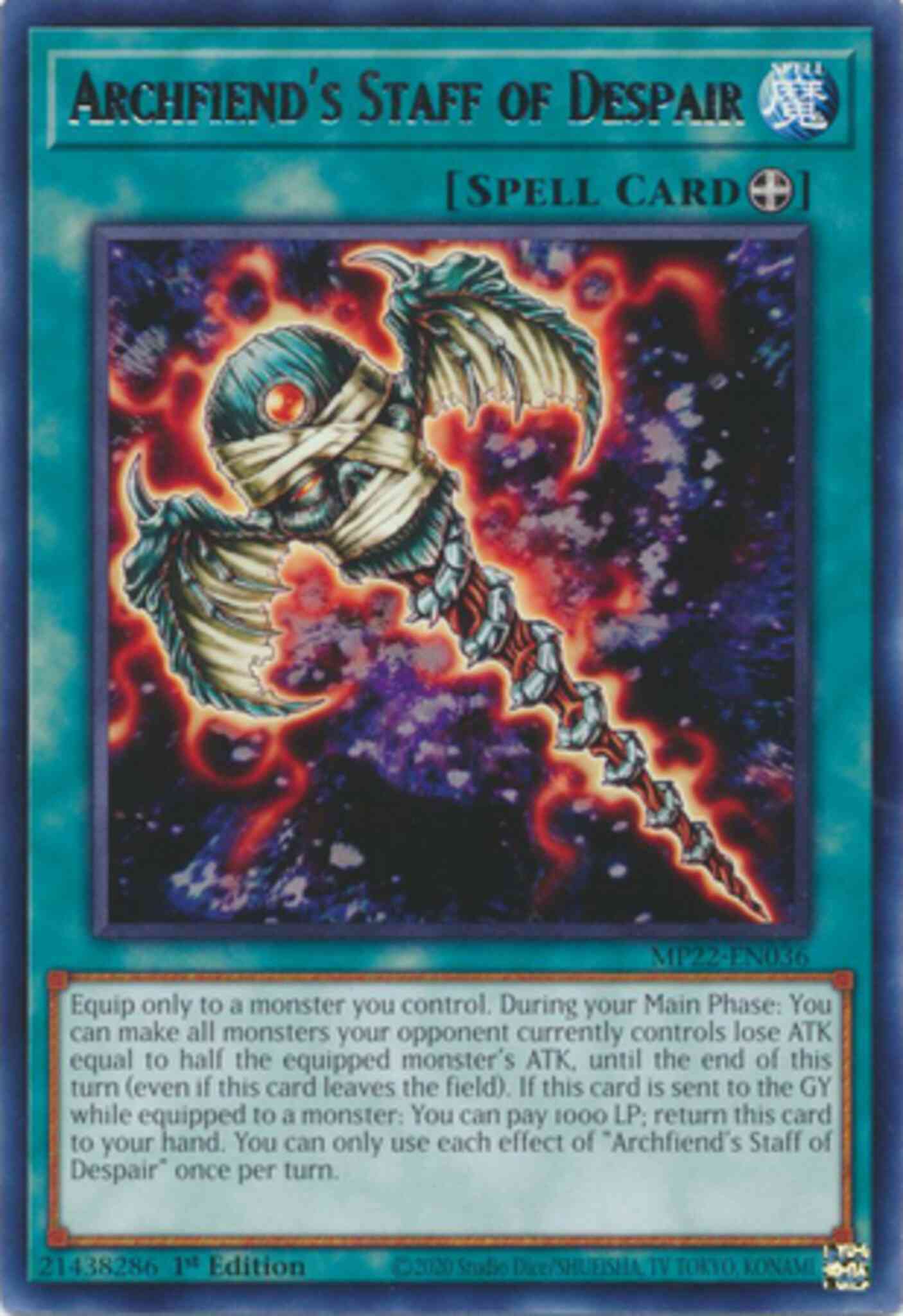 Yu-Gi-Oh! Archfiend's Staff of Despair - MP22-EN036 - Rare - 1st Edition