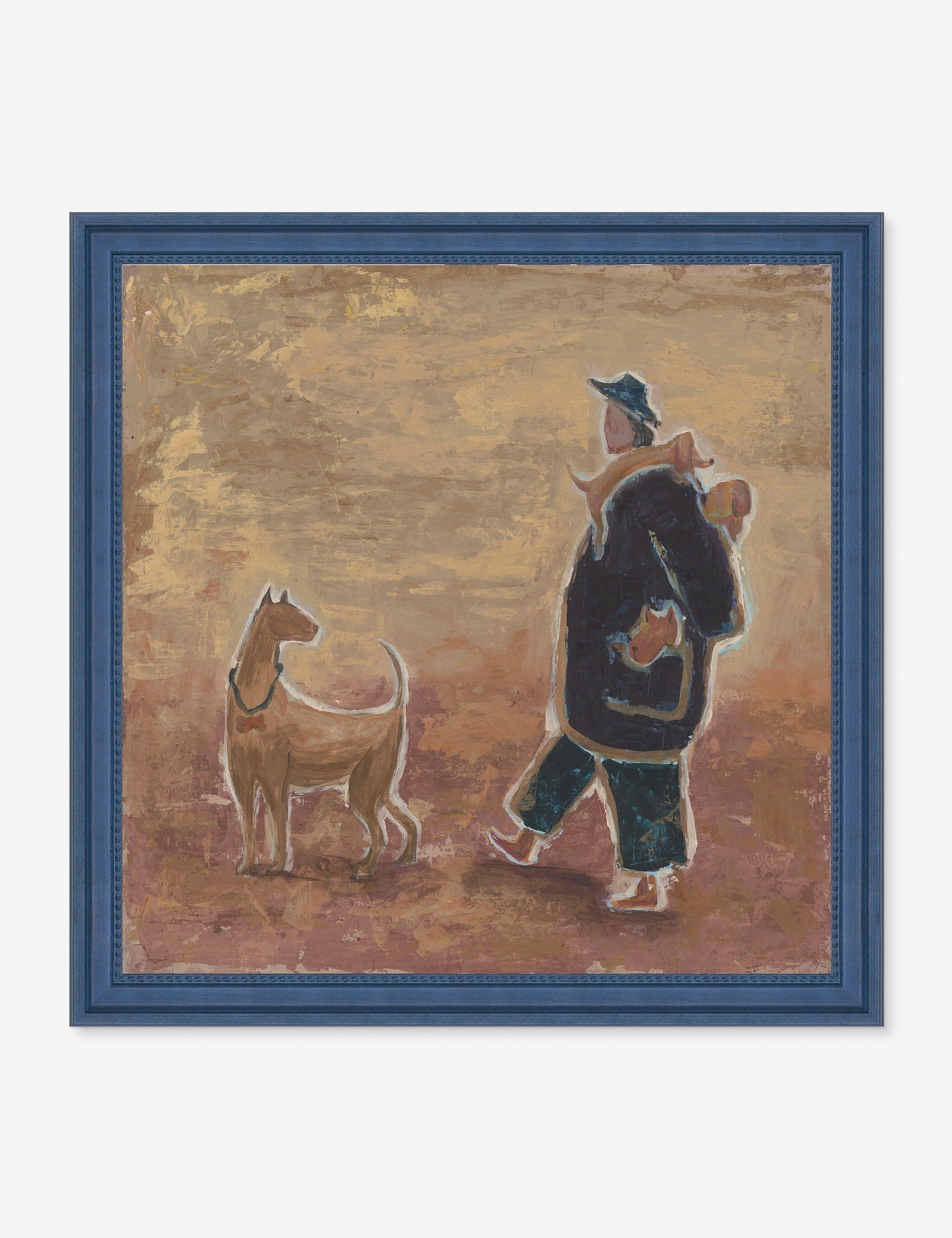 Lulu and Georgia Walking with Dogs Wall Art by Sena Zander
