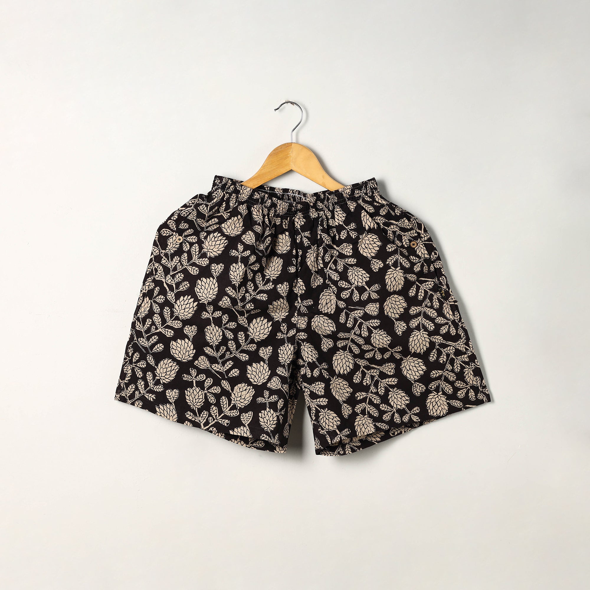 ITOKRI CASUALS Black - Block Print Cotton Unisex Bagru Shorts/Boxer 09