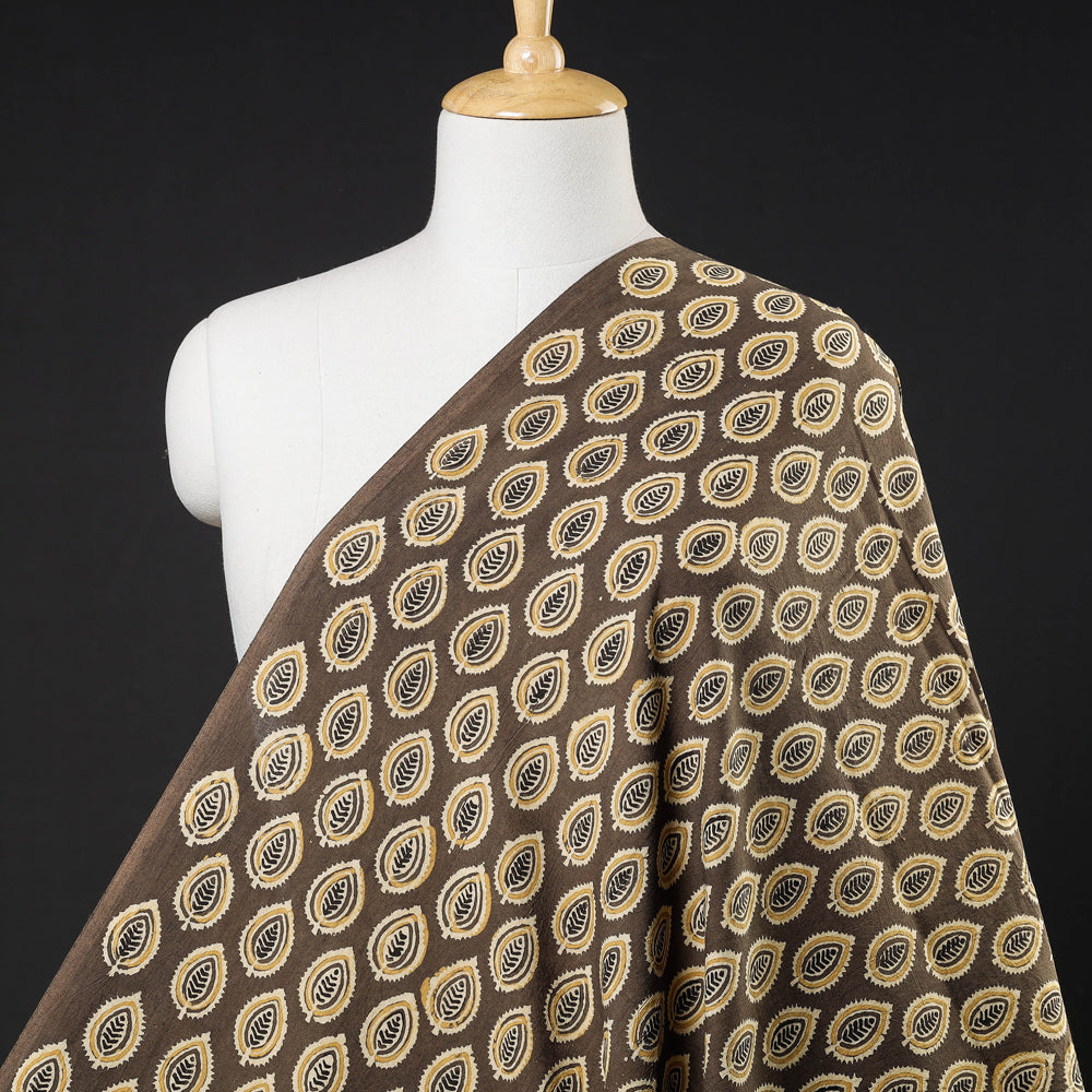 KACHCHH JI CHHAAP Brown - Ajrakh Block Printed Cotton Fabric