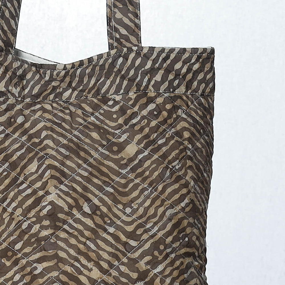 CHUTNEY CRAFT STUDIO Brown - Handcrafted Quilted Bagru Block Printed Shoulder Bag - view 2
