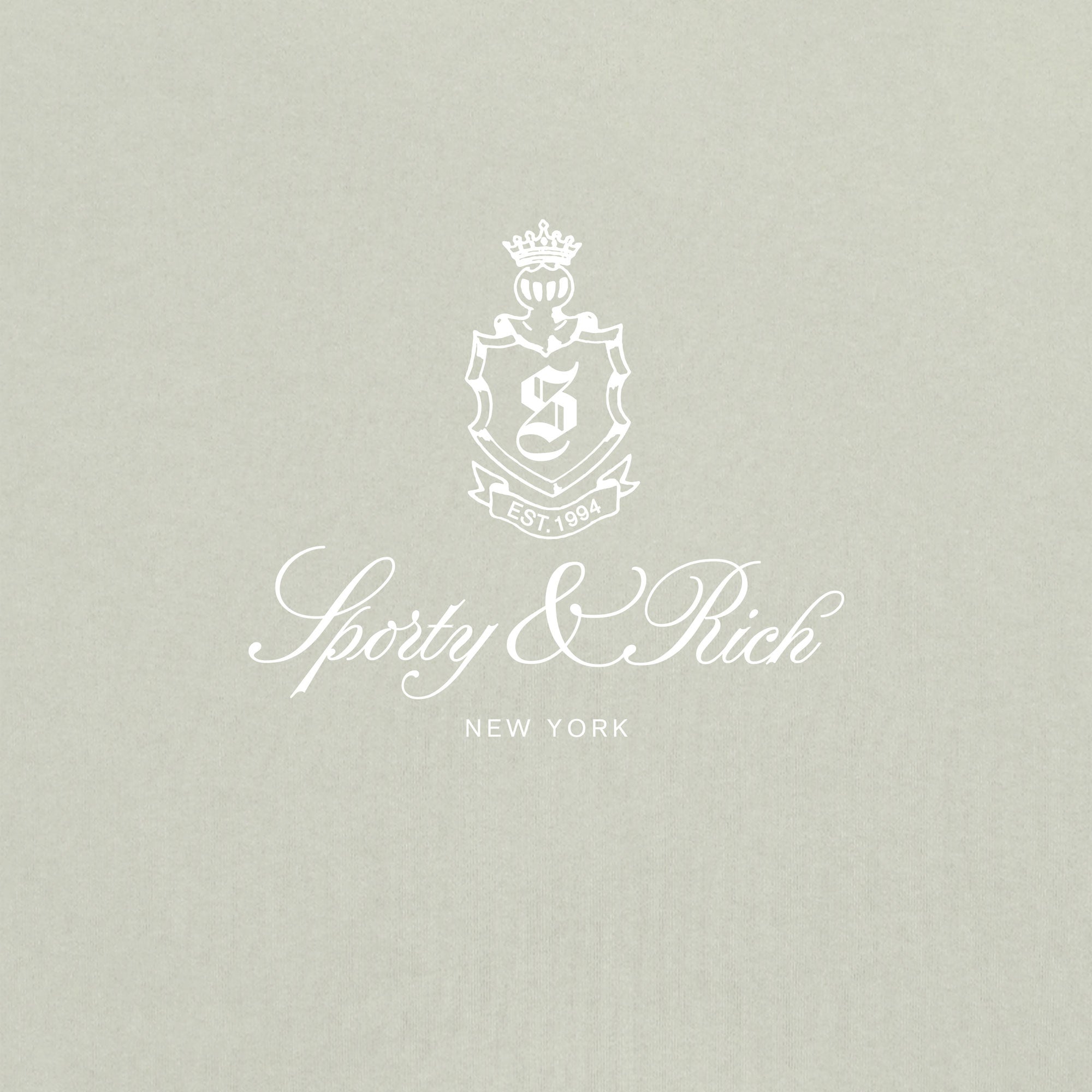 Sporty & Rich | Vendome Cropped Crewneck { Sage/white - view 3