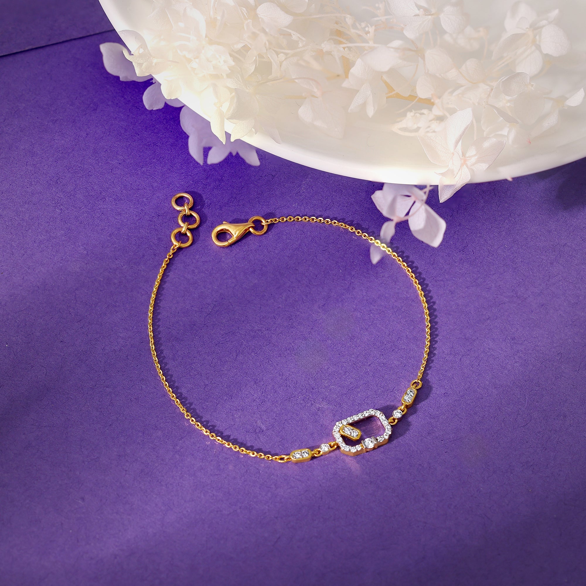 GIVA Jewellery Gold Phaos Diamond Bracelet - view 2