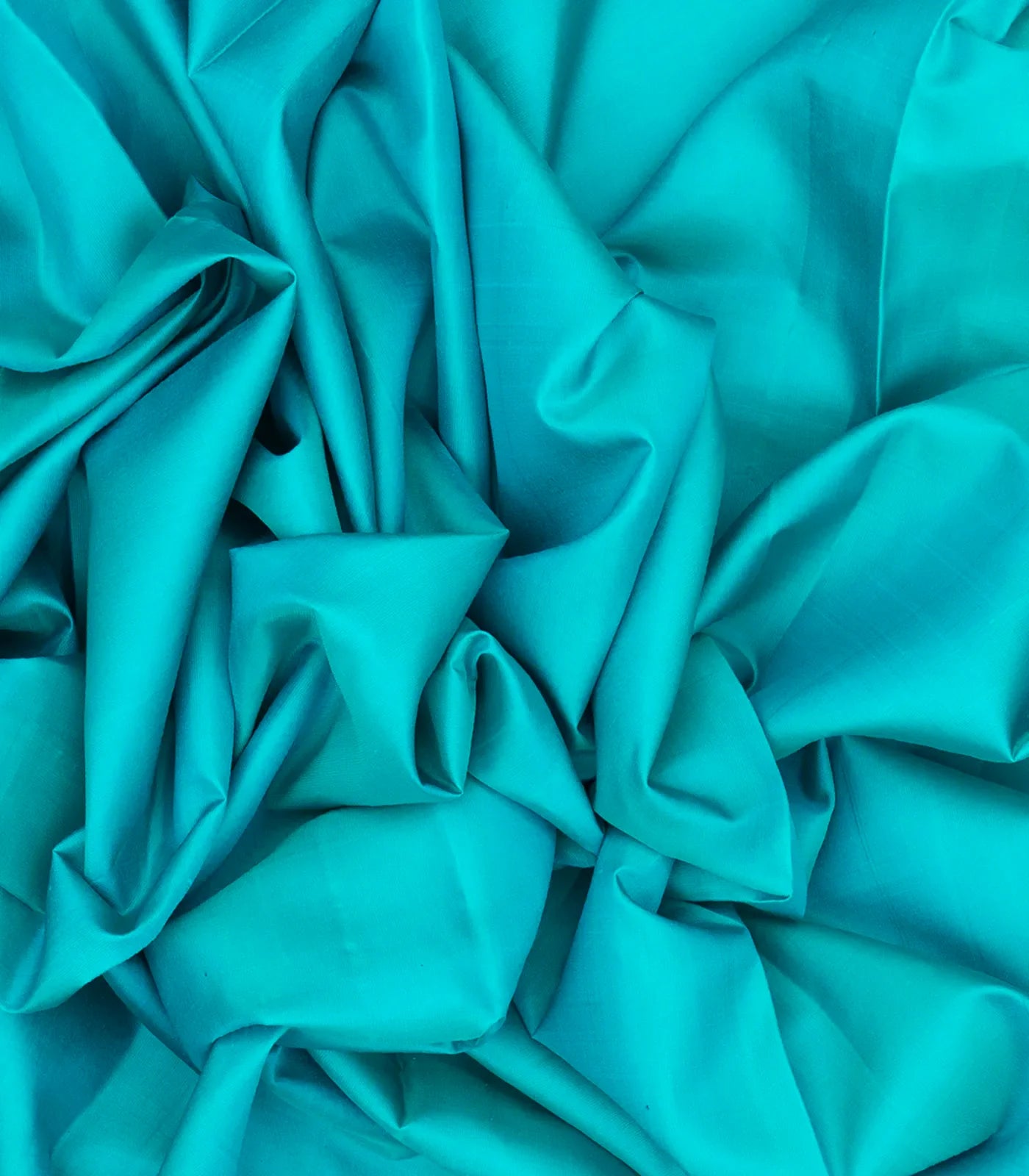 RmKV Turquoise Handloom Soft Silk Saree With Contrast Pallu-Turquoise - view 3