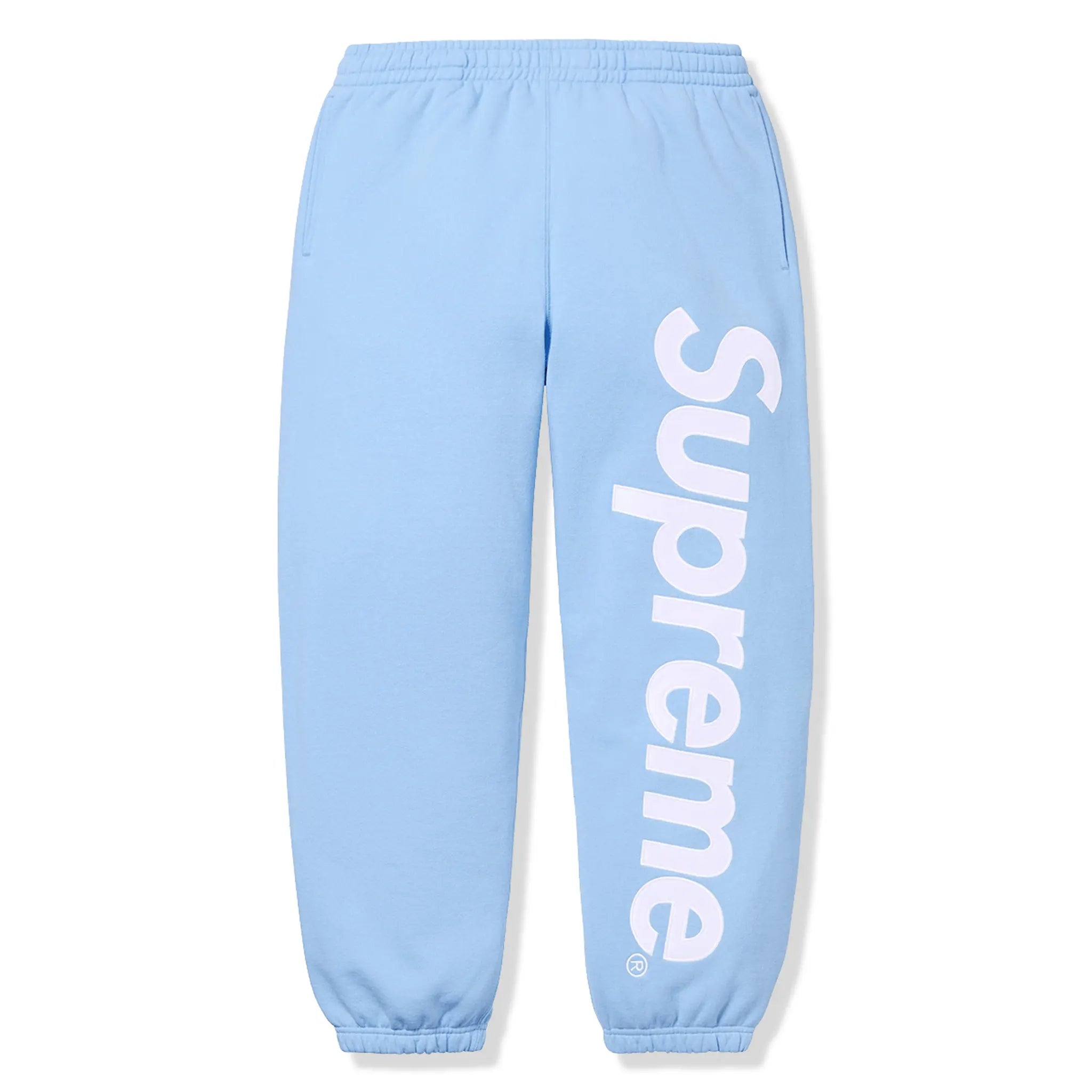 Supreme Satin Applique Light Blue Hoodie & Sweatpants (FW24) - view 5