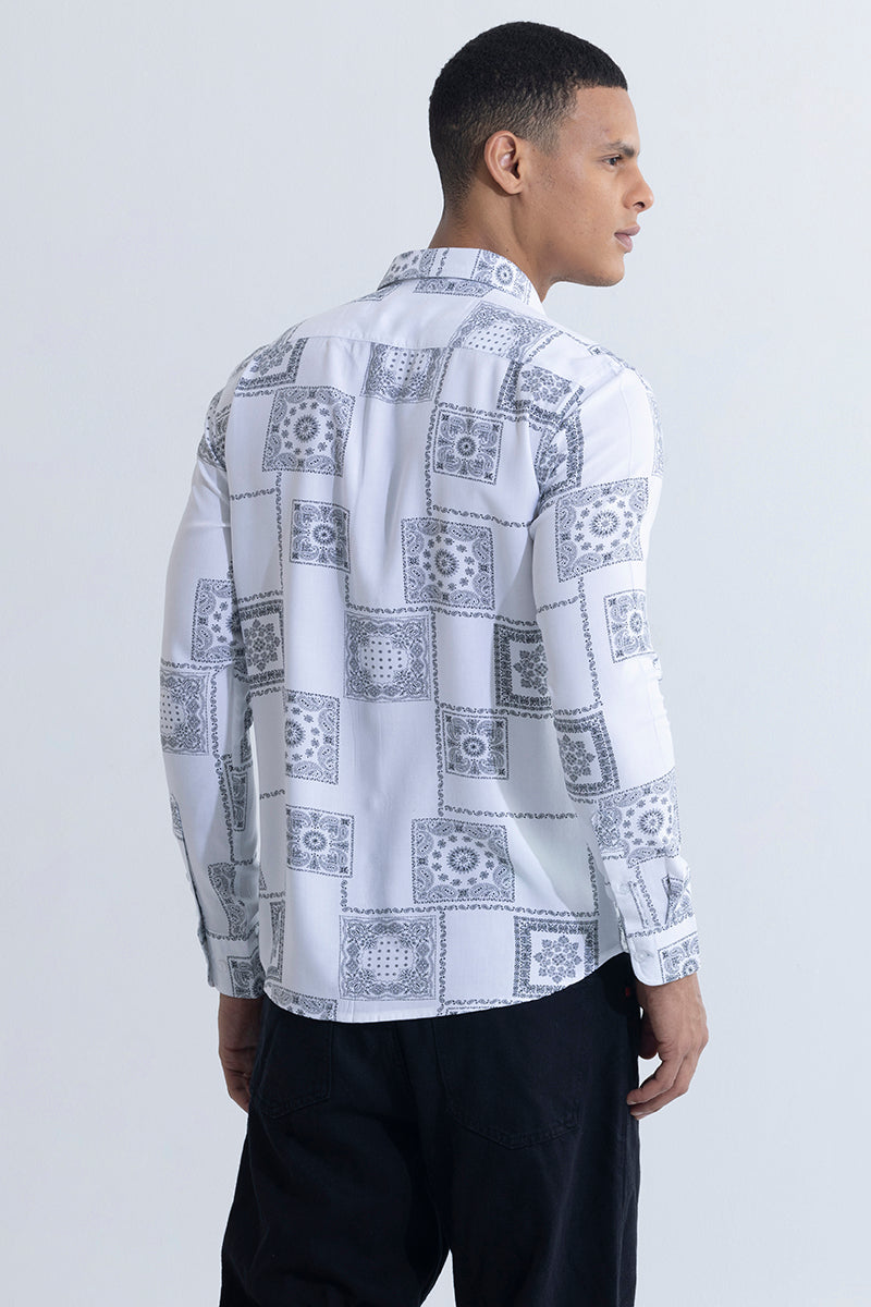 SNITCH Pixel Paisley White Shirt - view 6