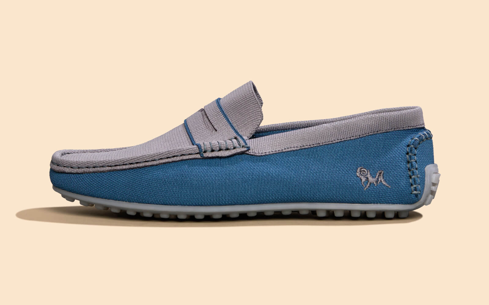 Neeman's ReLive Knit Color Block Loafers : Blue/Grey