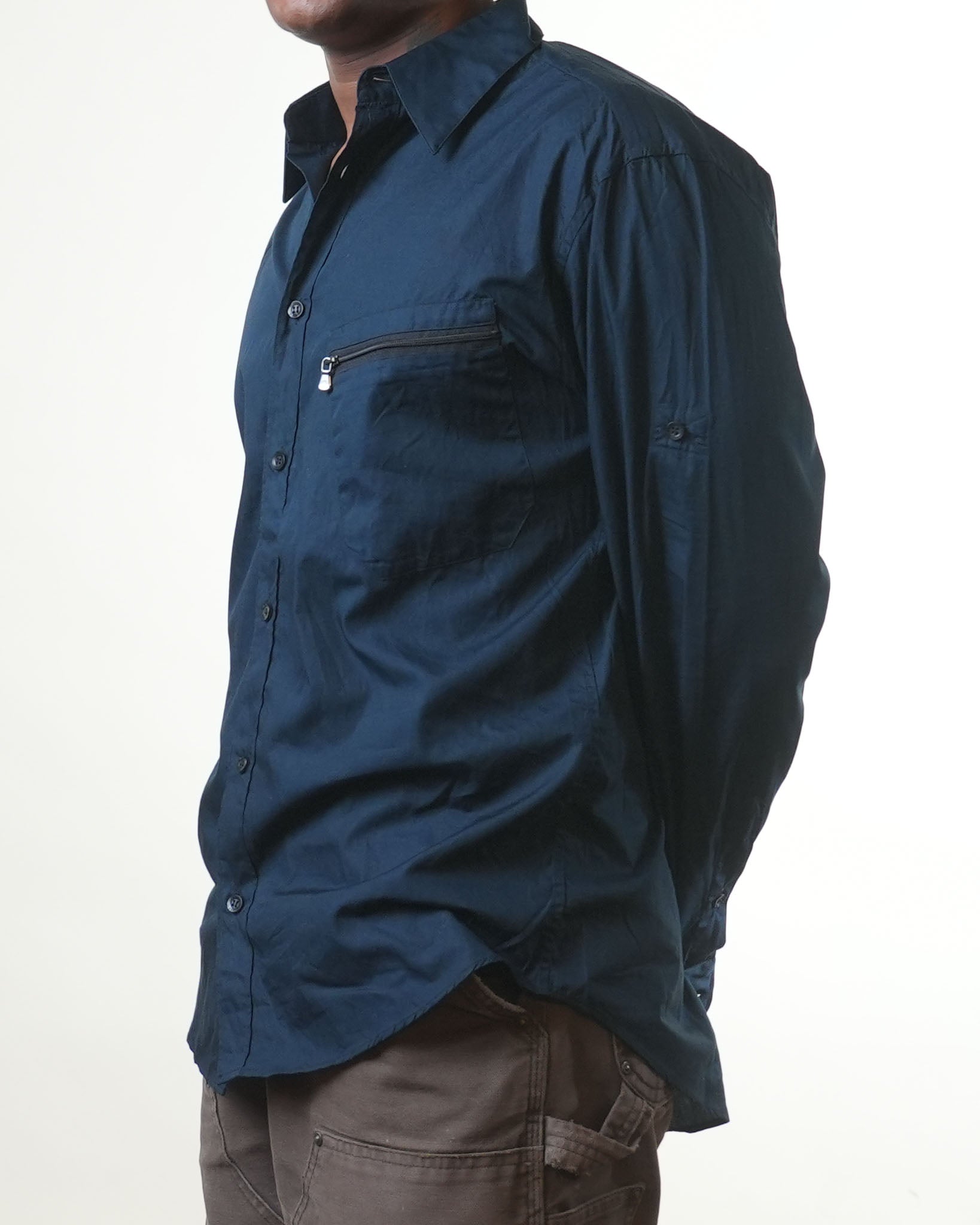 Versace Navy Blue Formal Shirt - view 2