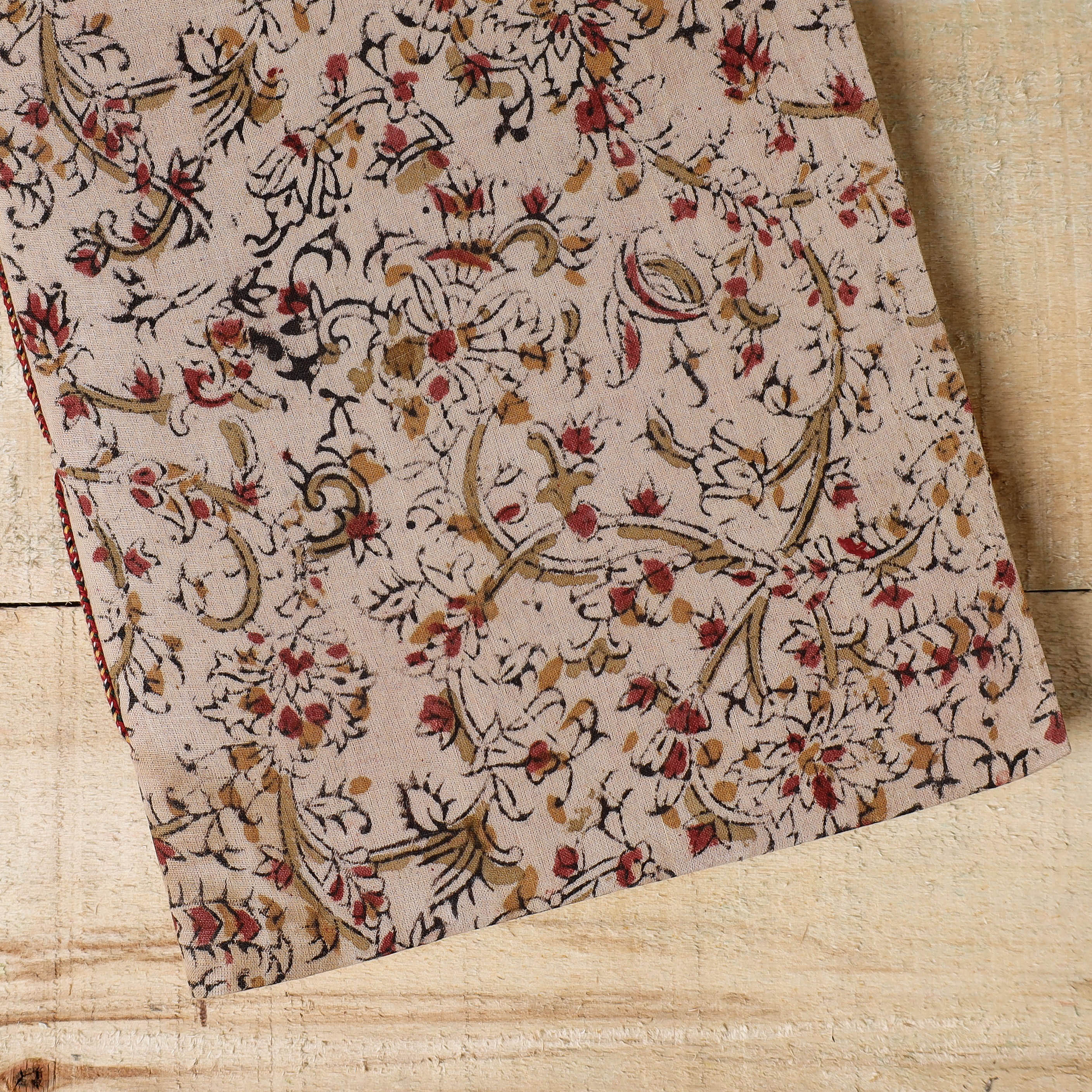 BINDAAS UNLIMITED Beige - Kalamkari Fabric Cover Handmade Paper Notebook (9 x 7 in) - view 2