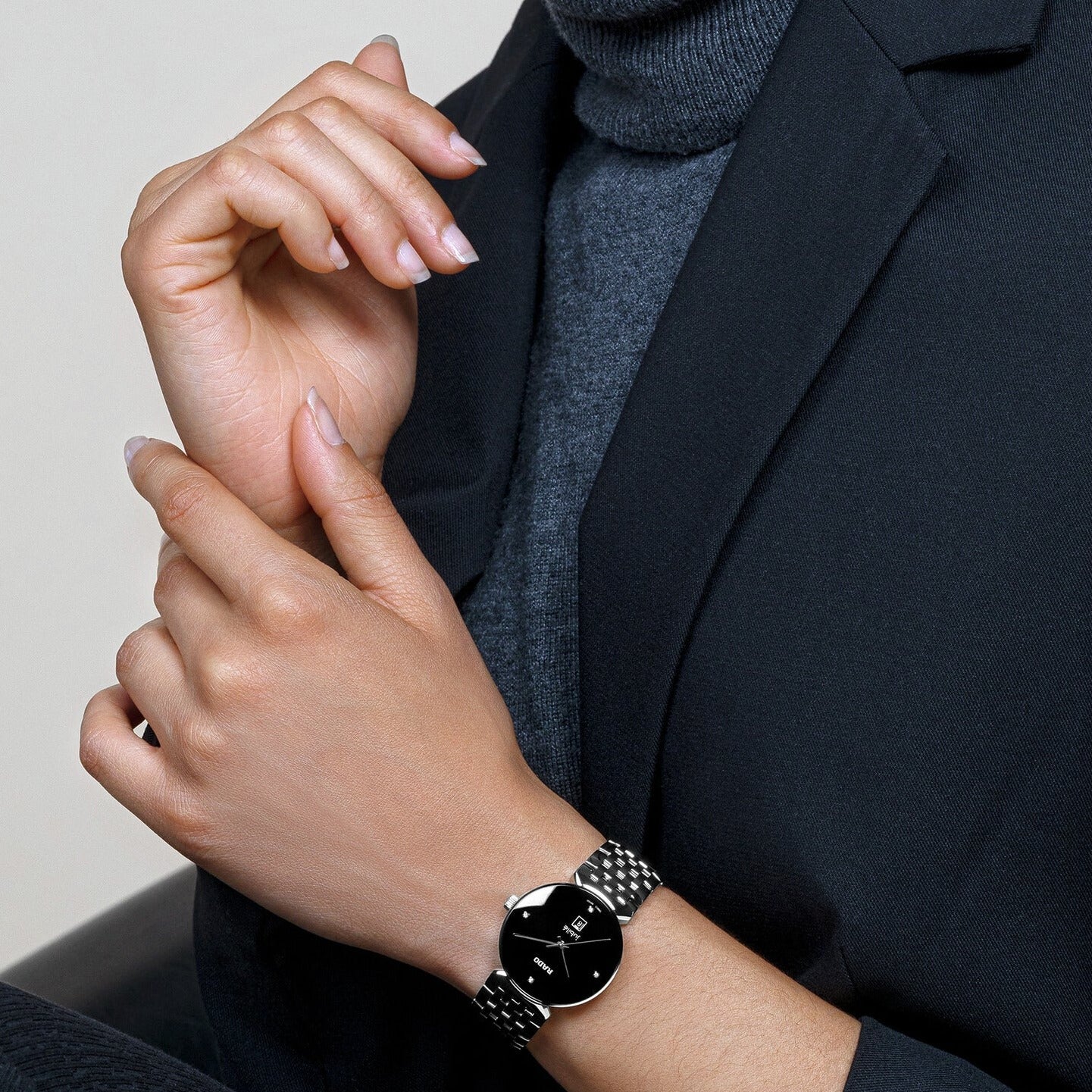 Rado Florence Women Quartz Black Dial Analog Stainless Steel Watch R48913713 - view 5