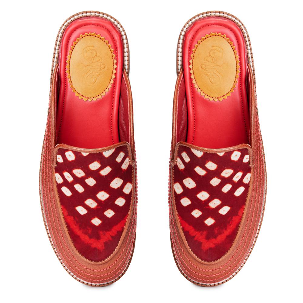 Banjaaran India Bandhni Mule for Women – Tan (discontinued) - view 2