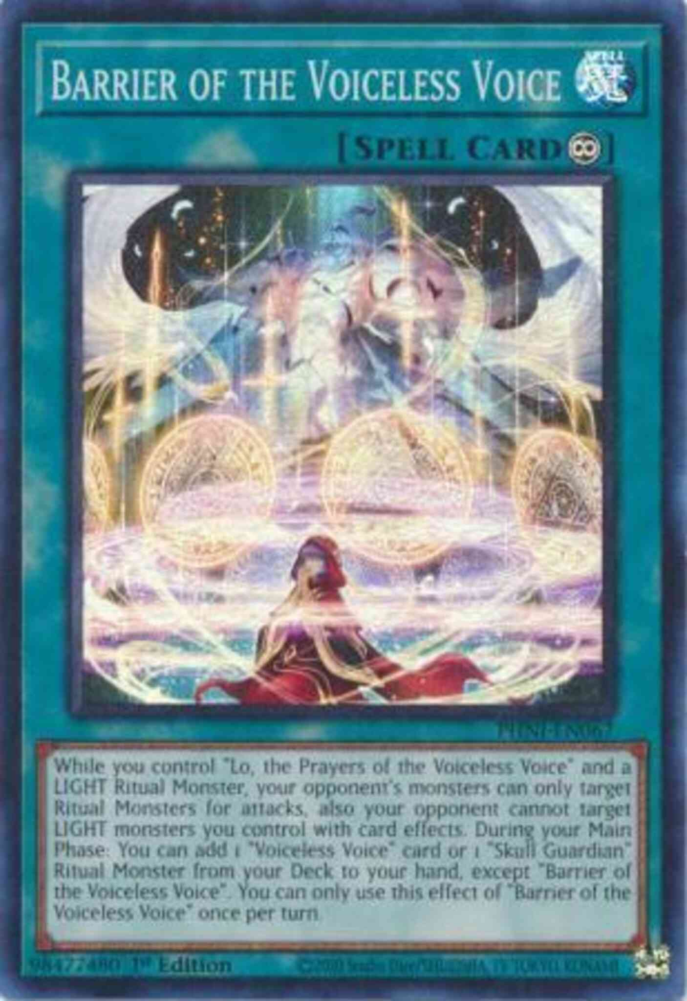 Yu-Gi-Oh! Barrier of the Voiceless Voice - PHNI-EN067 - Super Rare - 1st Edition