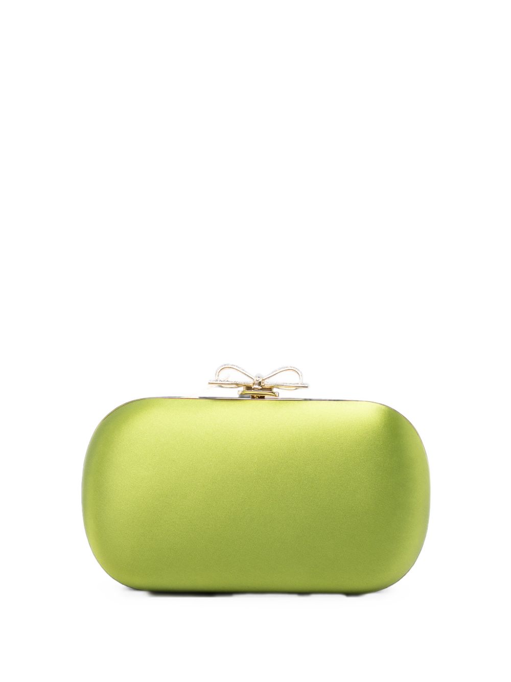 Self-Portrait Bow Crystal Clutch – Satin 100%