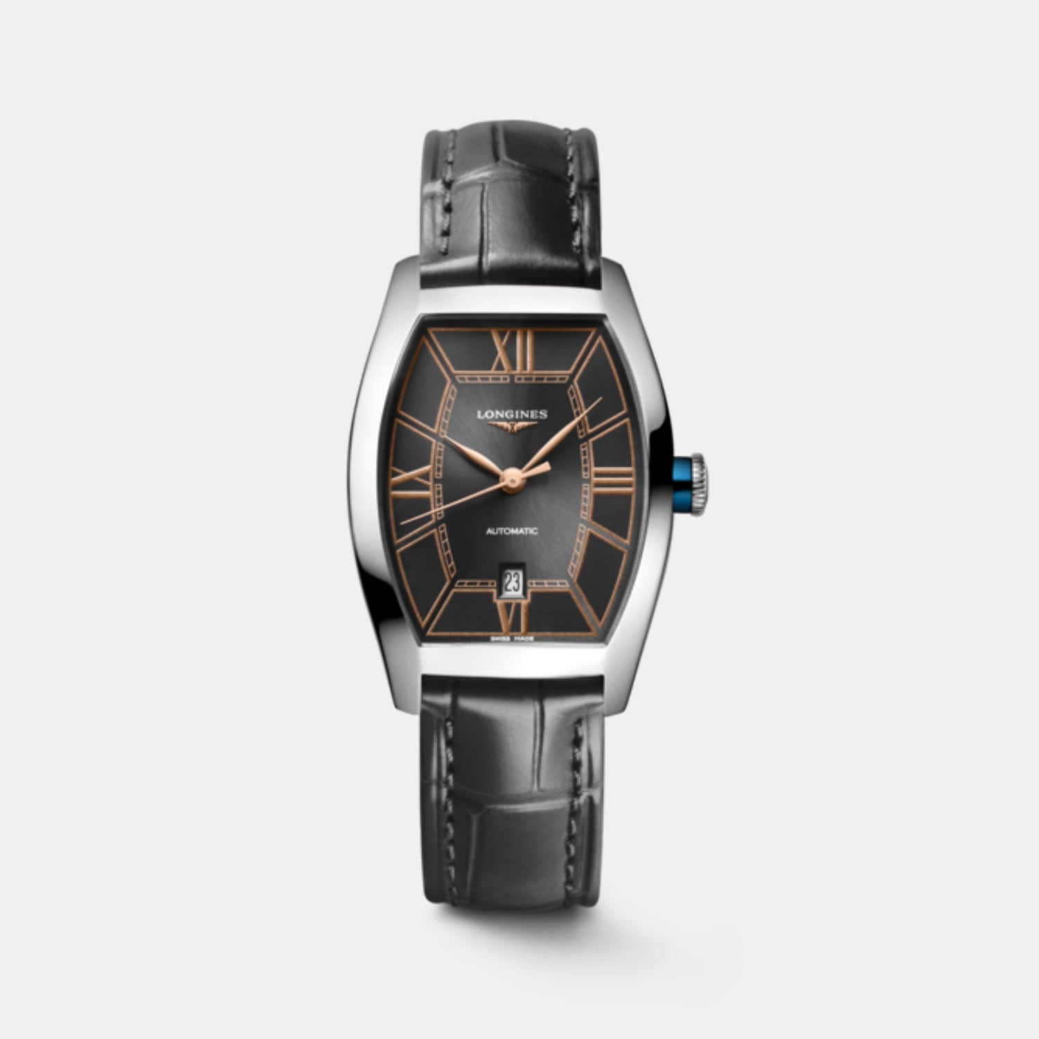 Longines Evidenza Women Automatic Anthracite Dial Analog Leather Watch L21424562