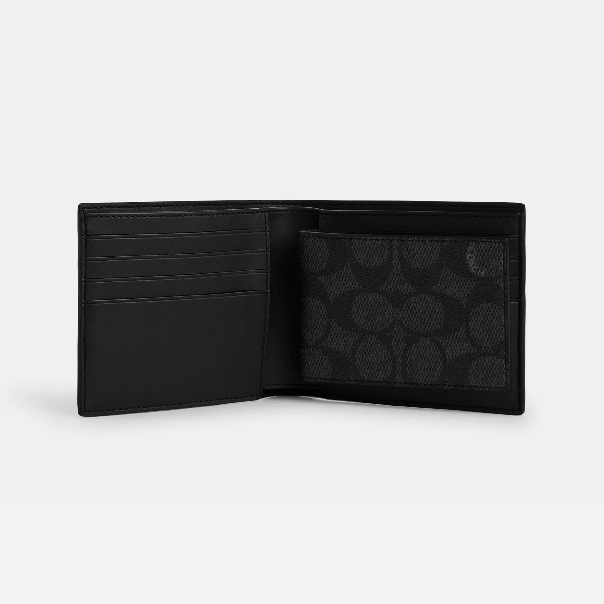 Coach 3 In 1 Wallet In Signature Canvas With Varsity Stripe - view 2
