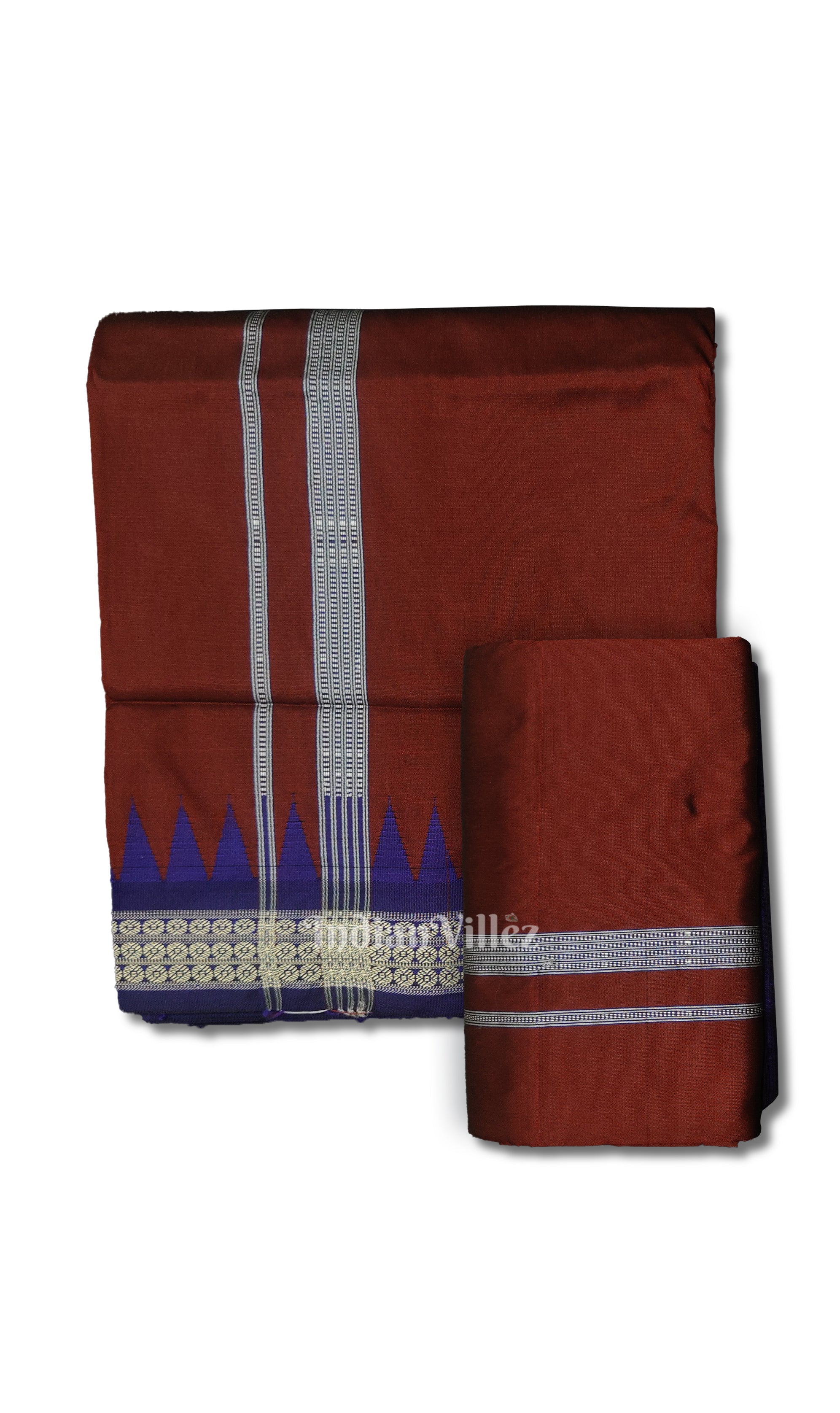 IndianVillèz Exclusive Maroon Odisha Handloom Sambalpuri Joda