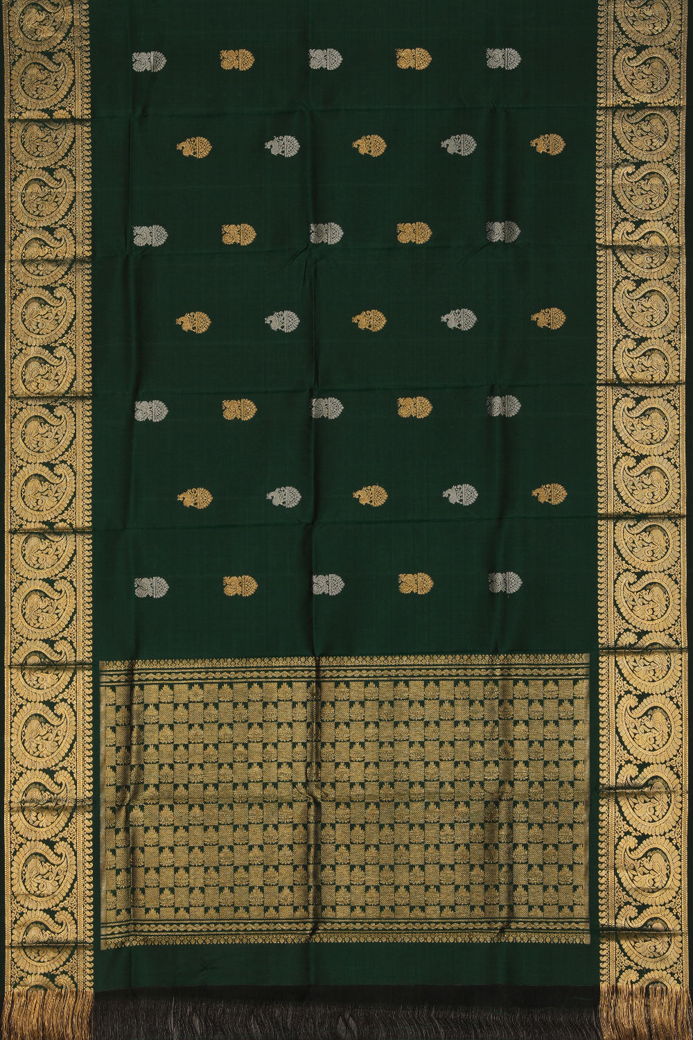 Kalanjali Gadwal Green Dupatta - view 3