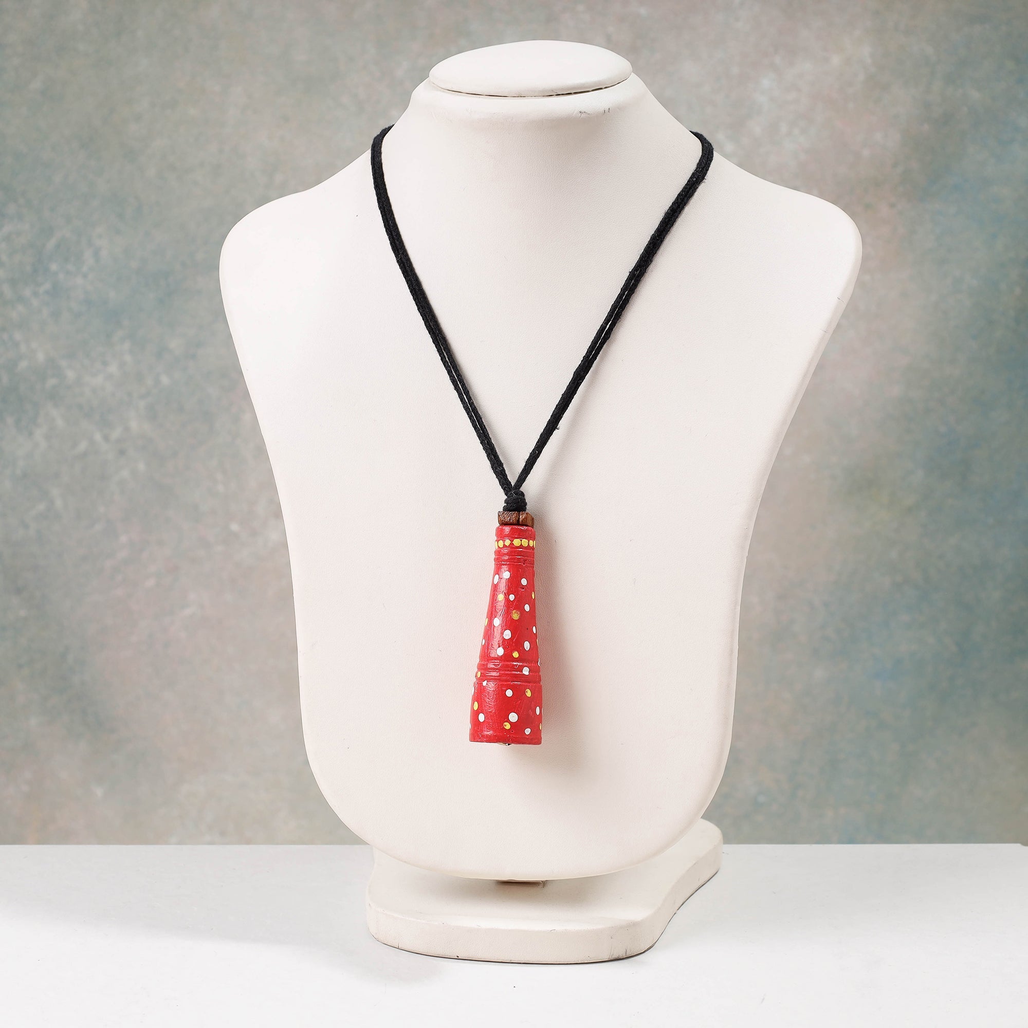 KHUSHBASH - HAPPY LOOM OF EAST Bishnupur Handpainted Terracotta Necklace