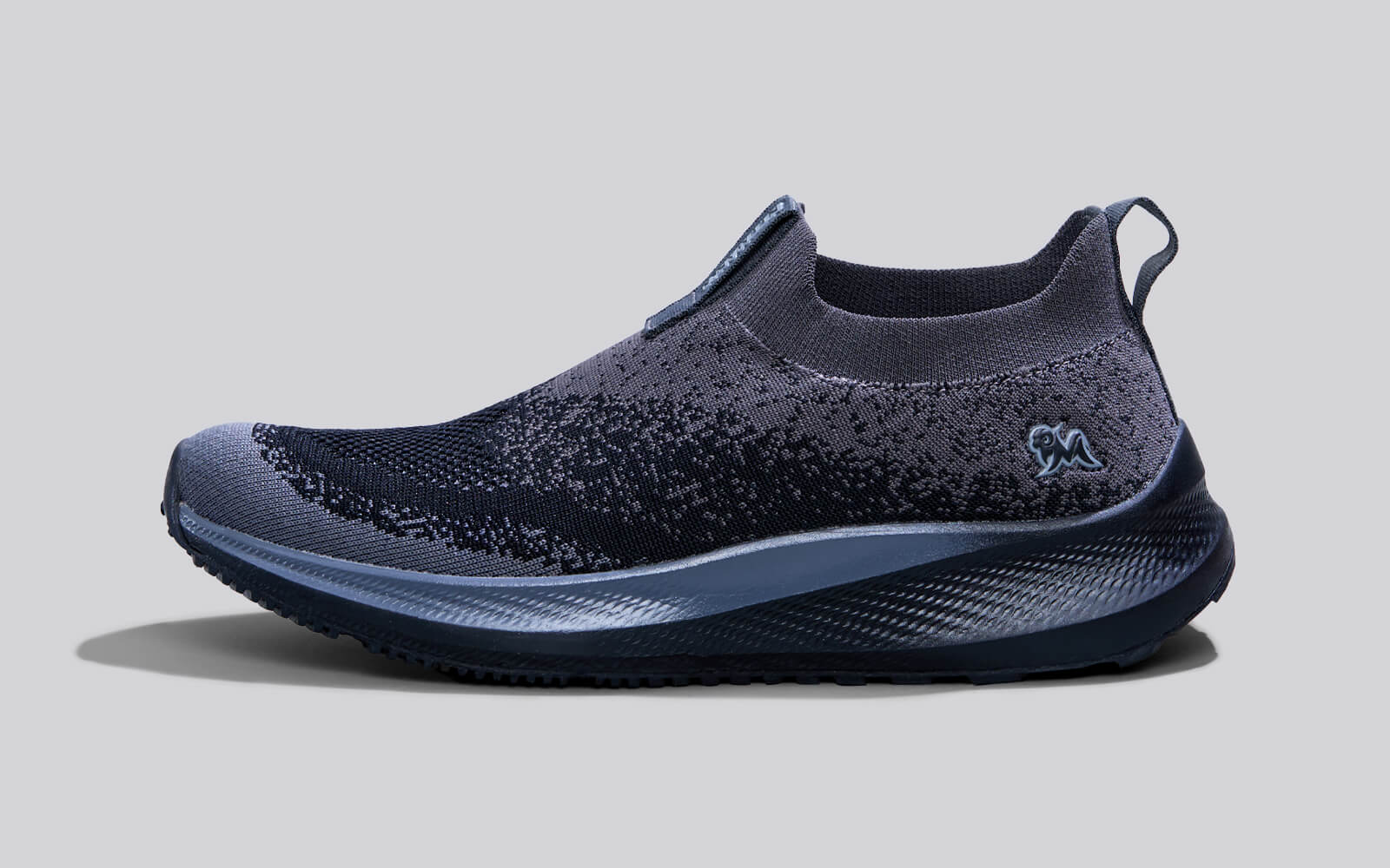 Neeman's Blend Knit Slip Ons : Black-Grey
