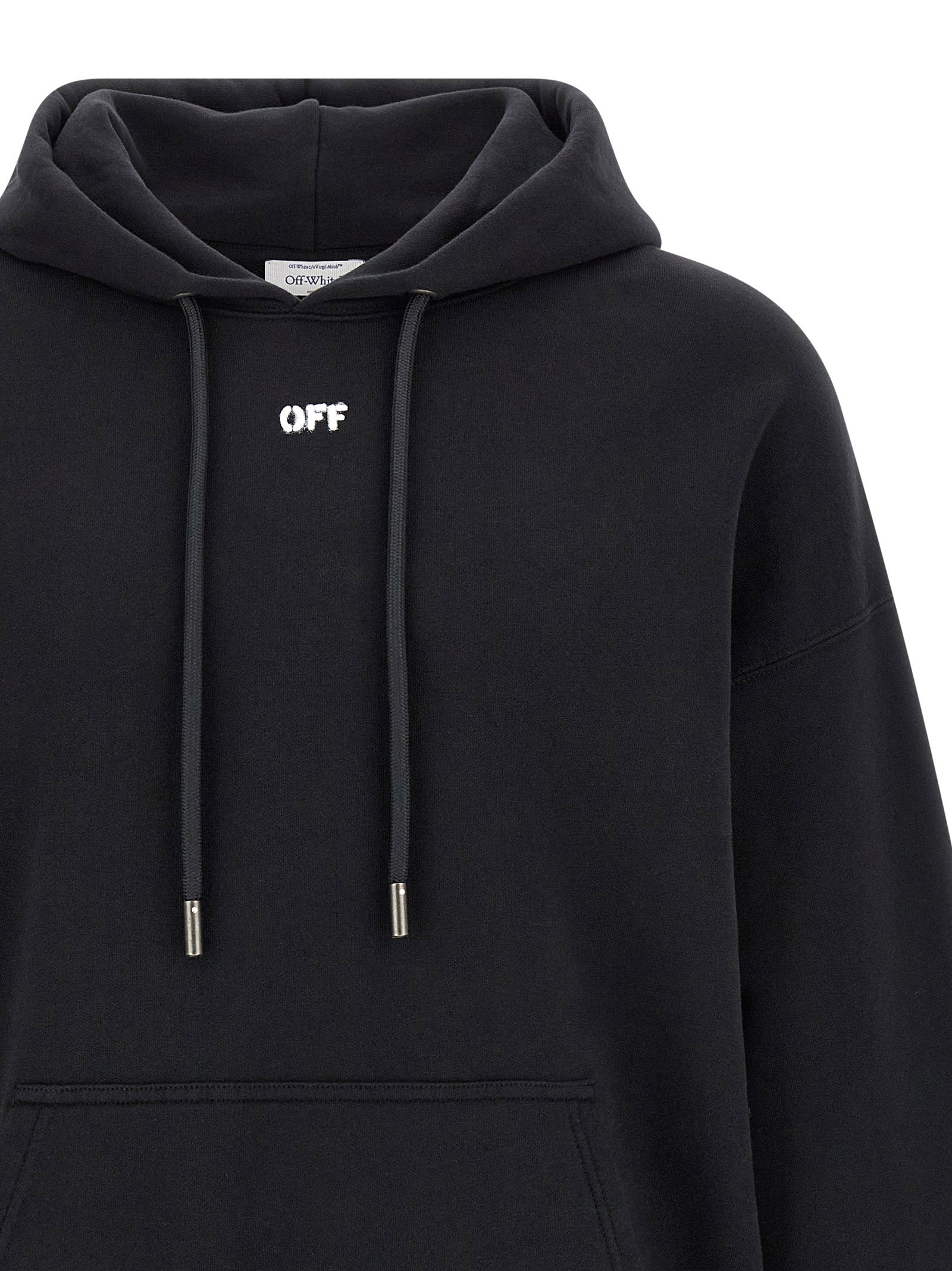 Off White Paint Arrow Skate Hoodie – 100% cotton - view 3