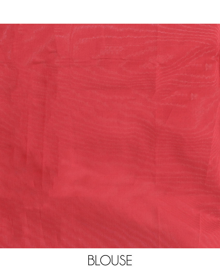 Pothys Green floral design semi-pattola silk saree with contrast floral border & floral, paisley design pallu - view 2