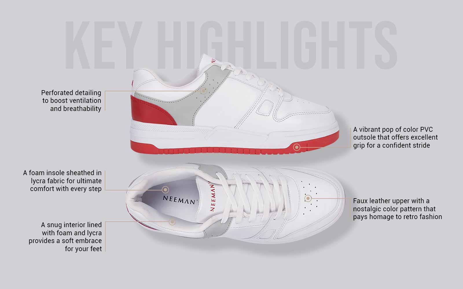 Neeman's The Rockers : White/Red - view 5