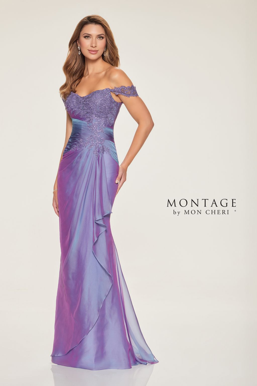 Montage M843 Long Ruched Mermaid Formal Dress - view 5